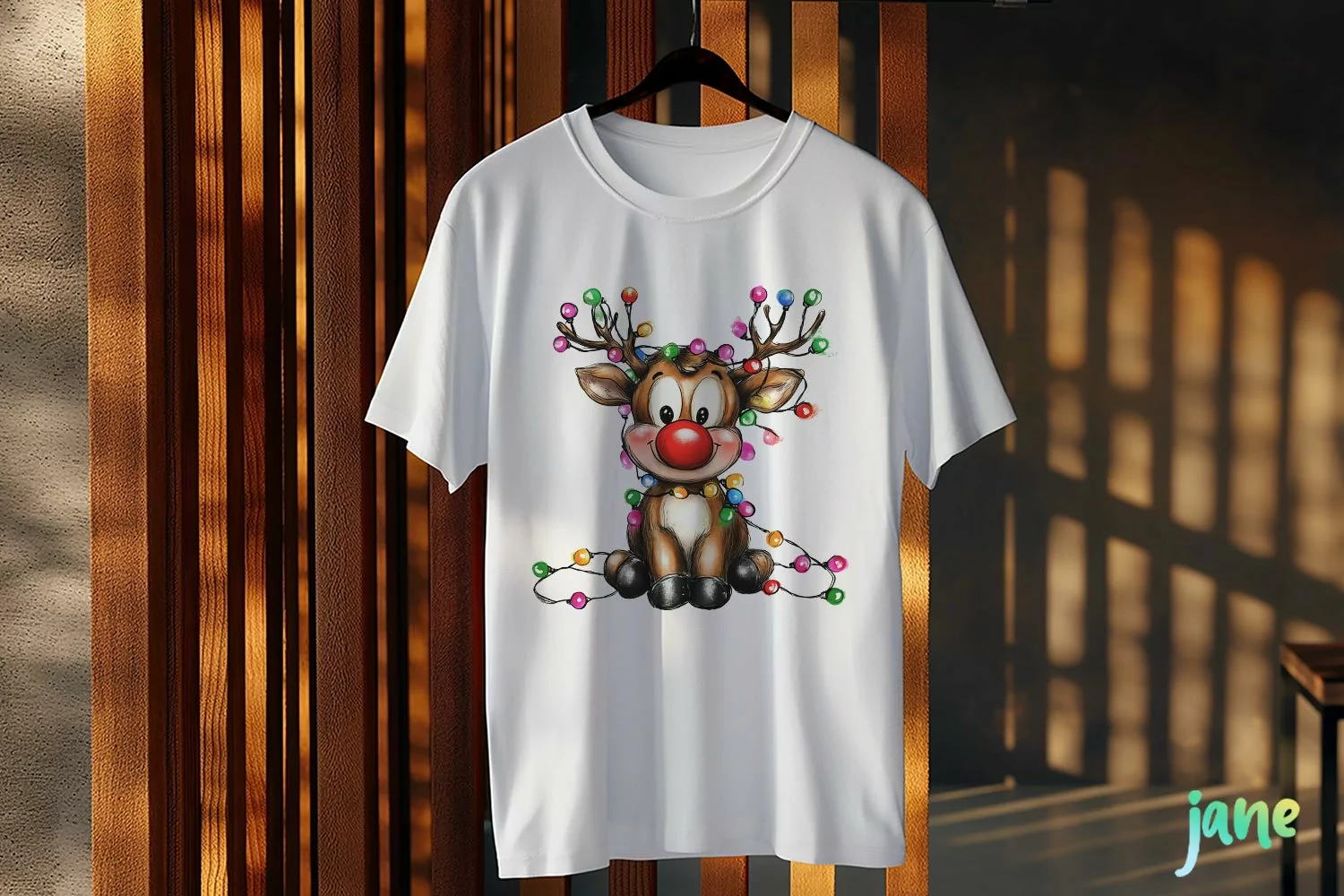 Hand-drawn Cartoon-style Reindeer Christmas clip art product image 1