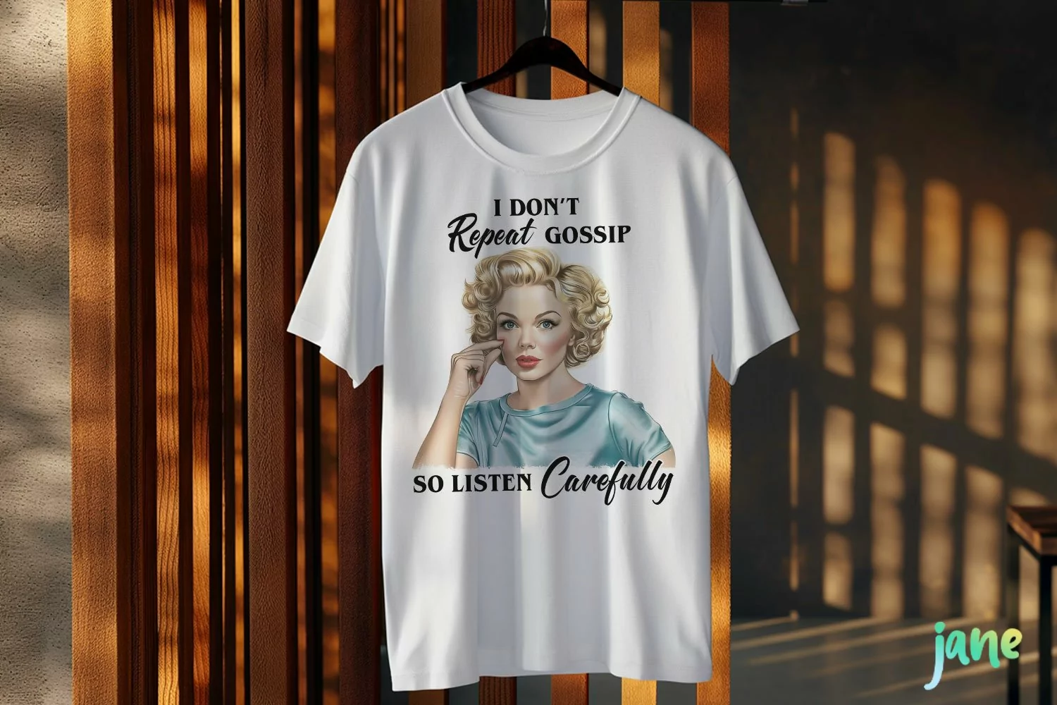 I Don't Repeat Gossip, So Listen Carefully Funny Pin-up Girl product image 1