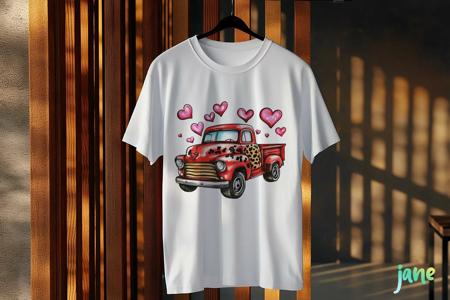 Valentine's Day Vintage Truck Sublimation product image 1