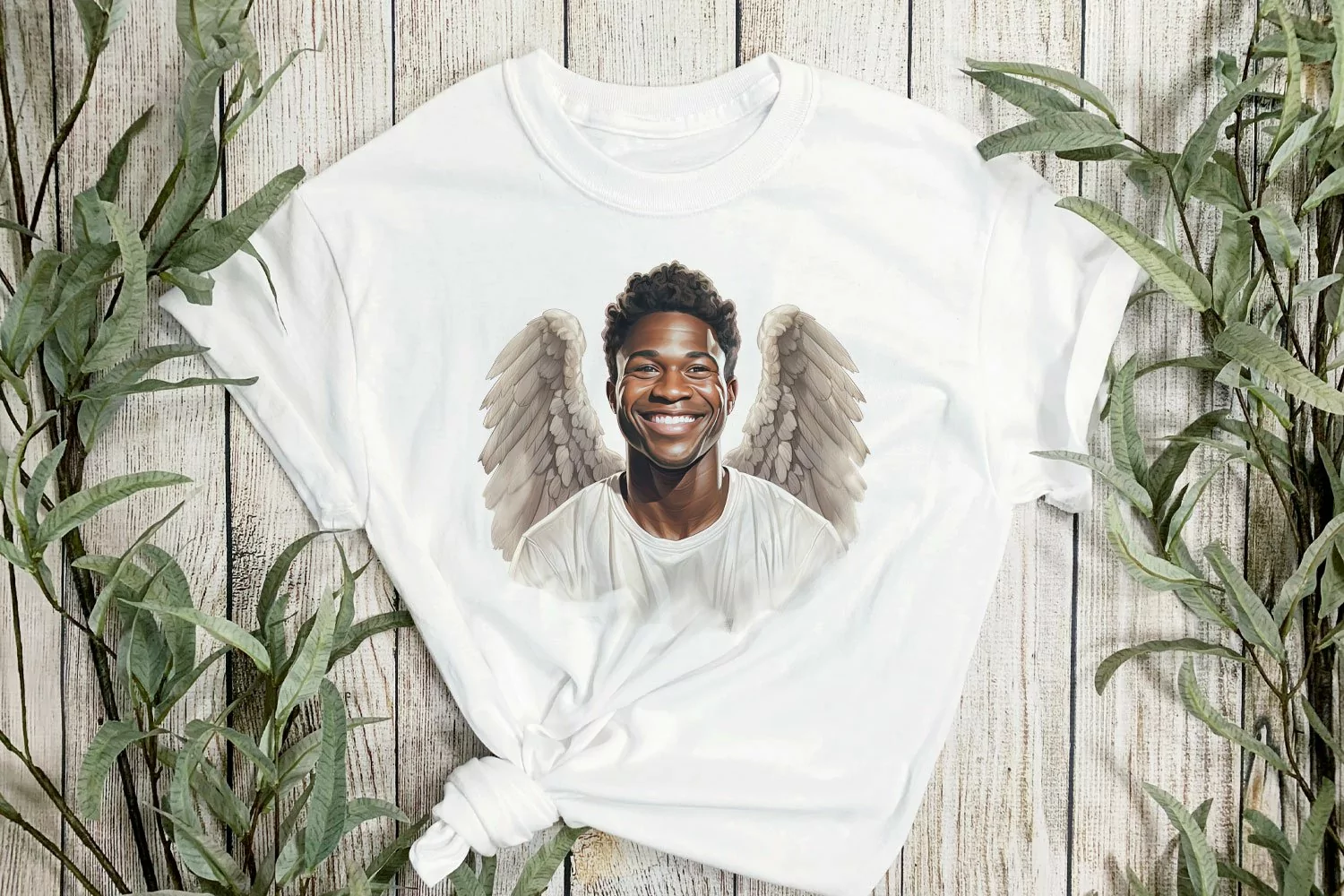 Black Male Angel Sublimation Clipart product image 1