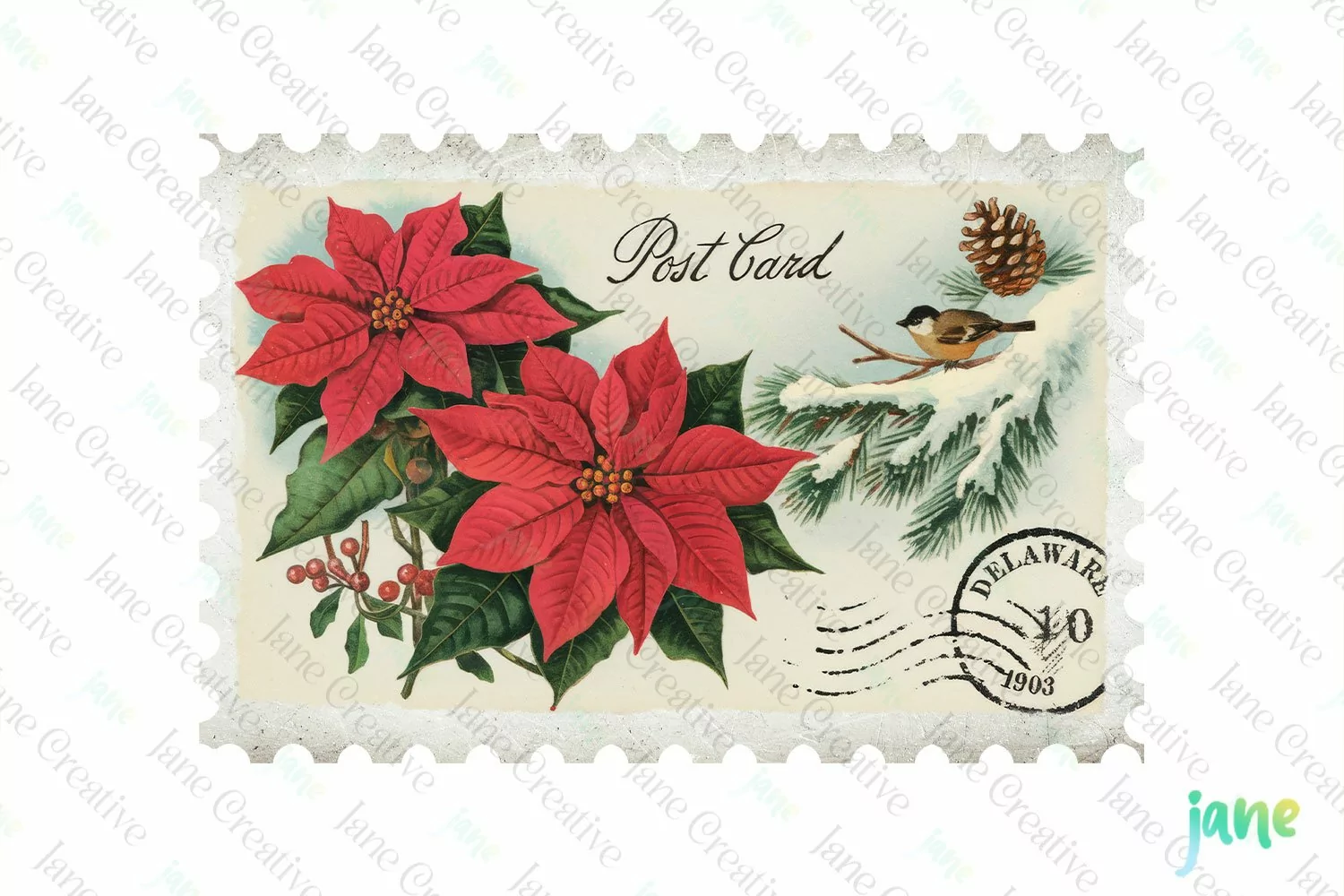 Vintage Christmas Postage Stamp product image 1
