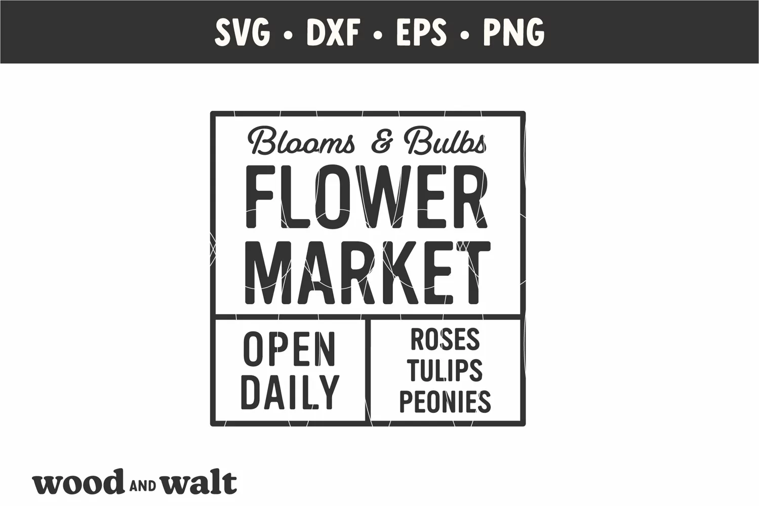 Spring Flower Market SVG | Blooms And Bulbs Sign product image 1