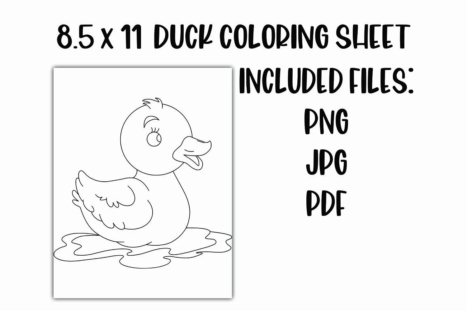 Duck Kids' Coloring Sheet product image 1
