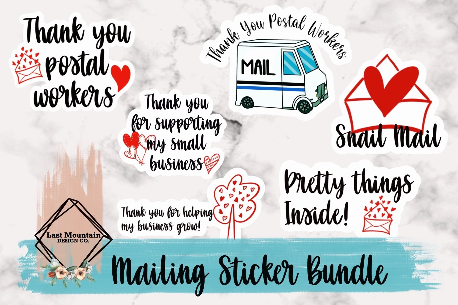 DIY Mailing Sticker Bundle (1053793) | Illustrations | Design Bundles