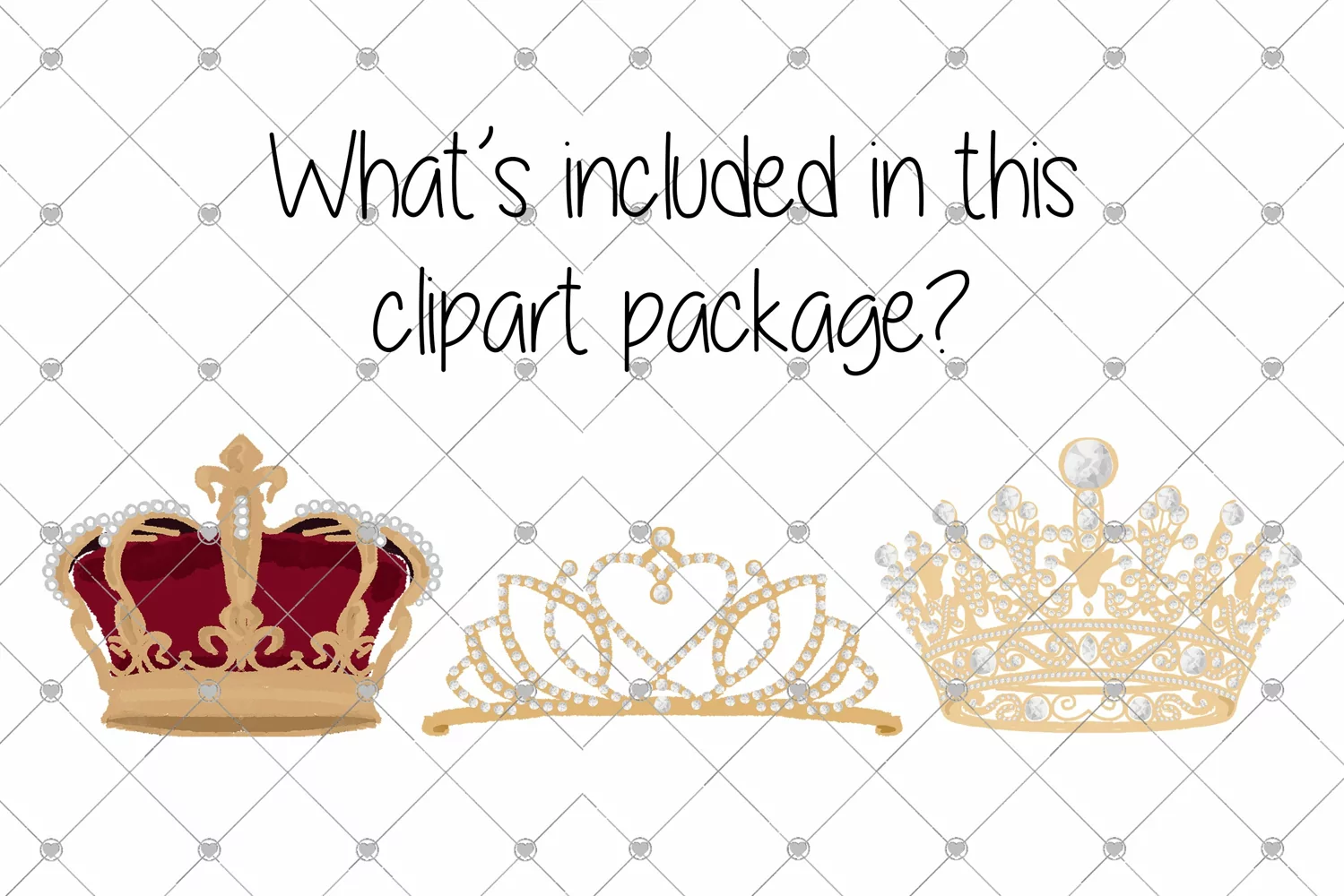 Watercolour, Crowns, Clipart, Royal Clipart, King, product image 1