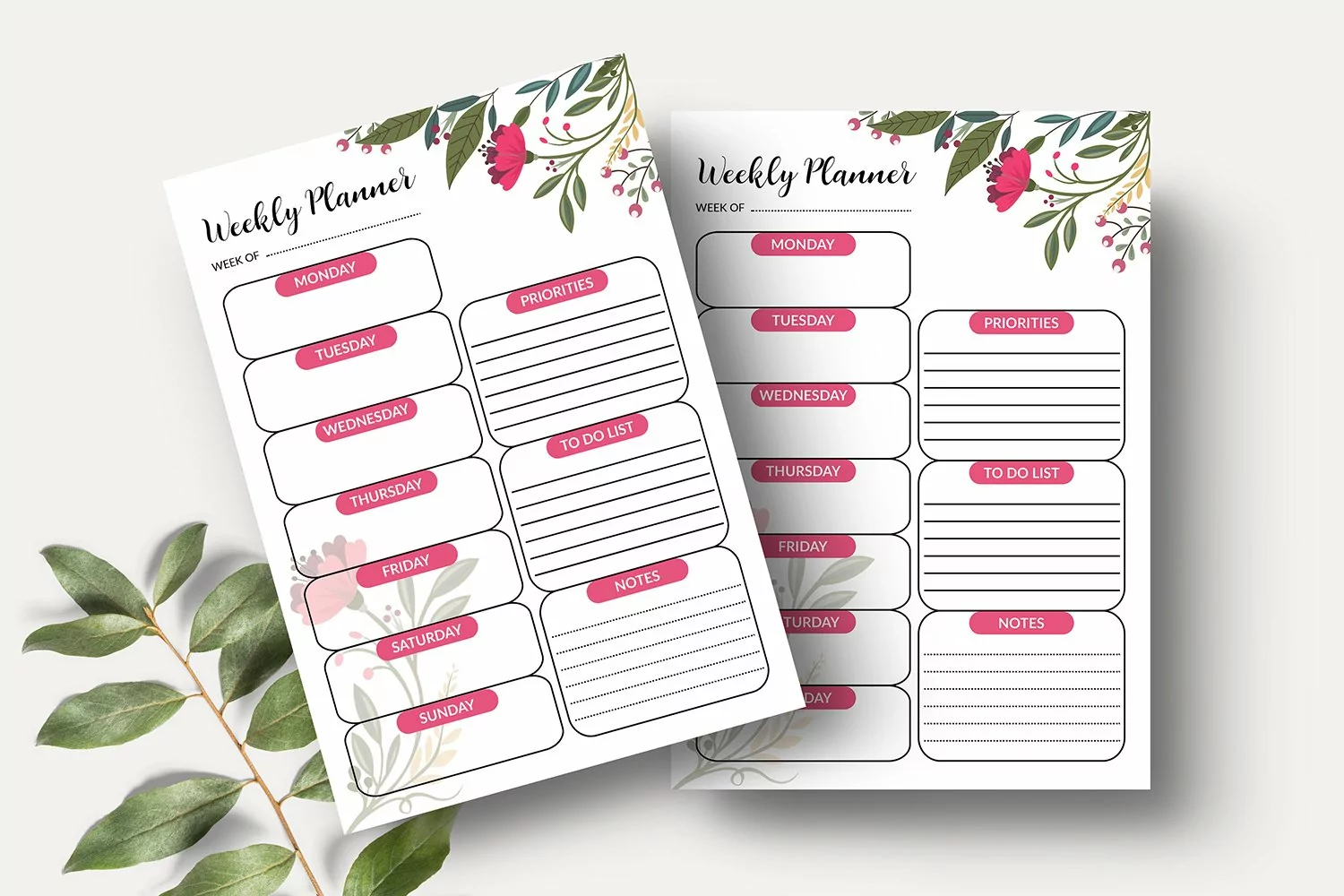 Weekly Planner Template | JPg, Ms Word & Photoshop Template product image 1