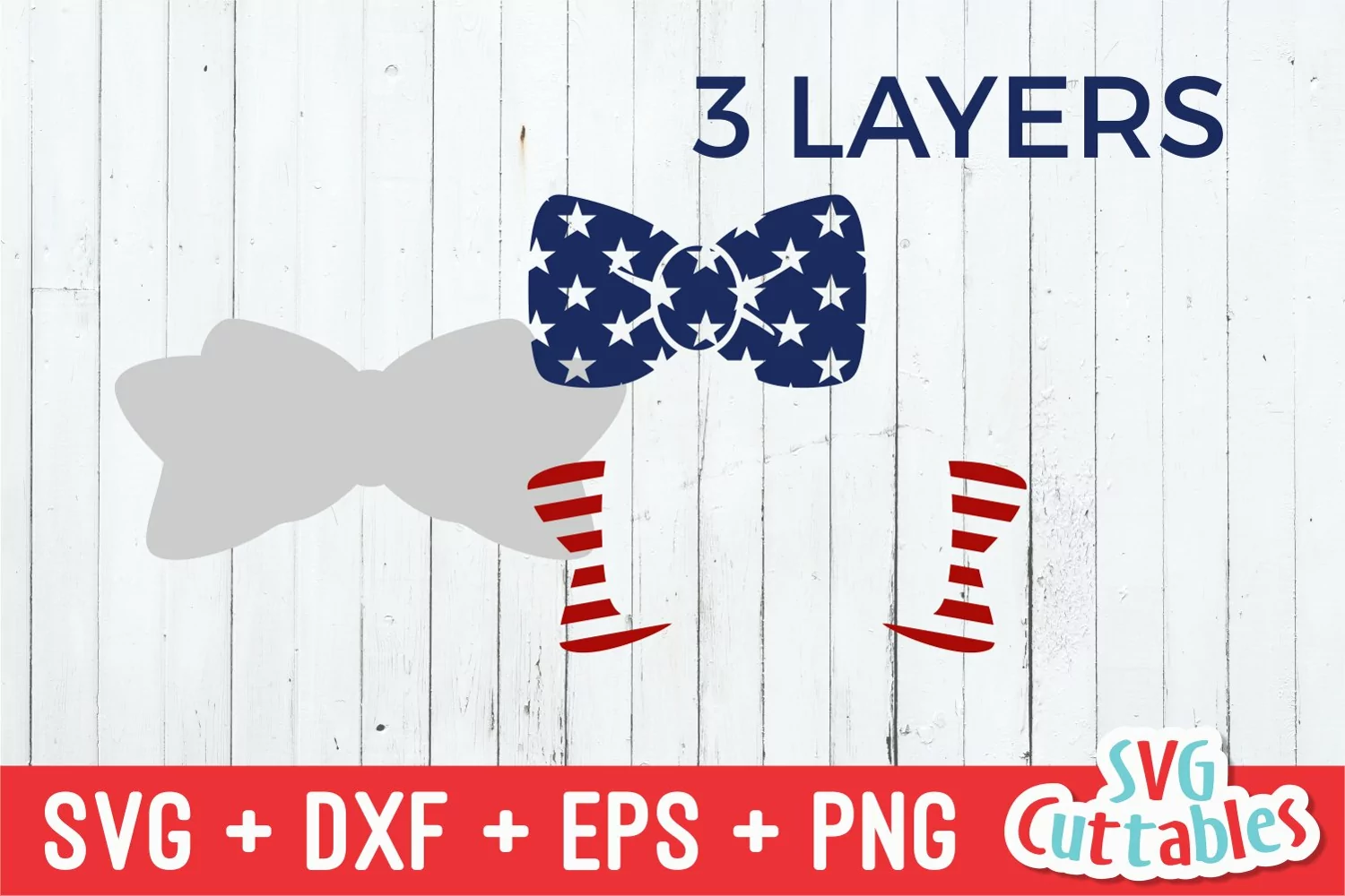 Fourth of July SVG | American Flag Bow | Monogram Frame product image 1
