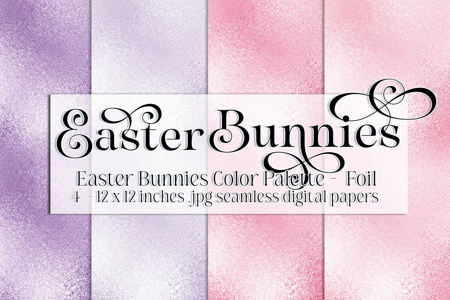 Easter Background, Easter Bunnies CP Foil 12x12 Papers s2 product image 1