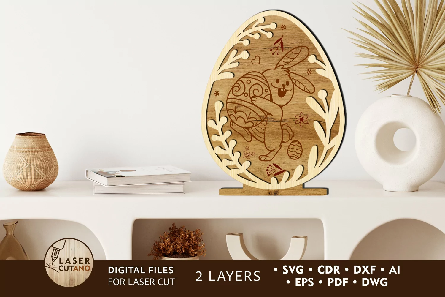Easter Decorative Egg with Bunny product image 1