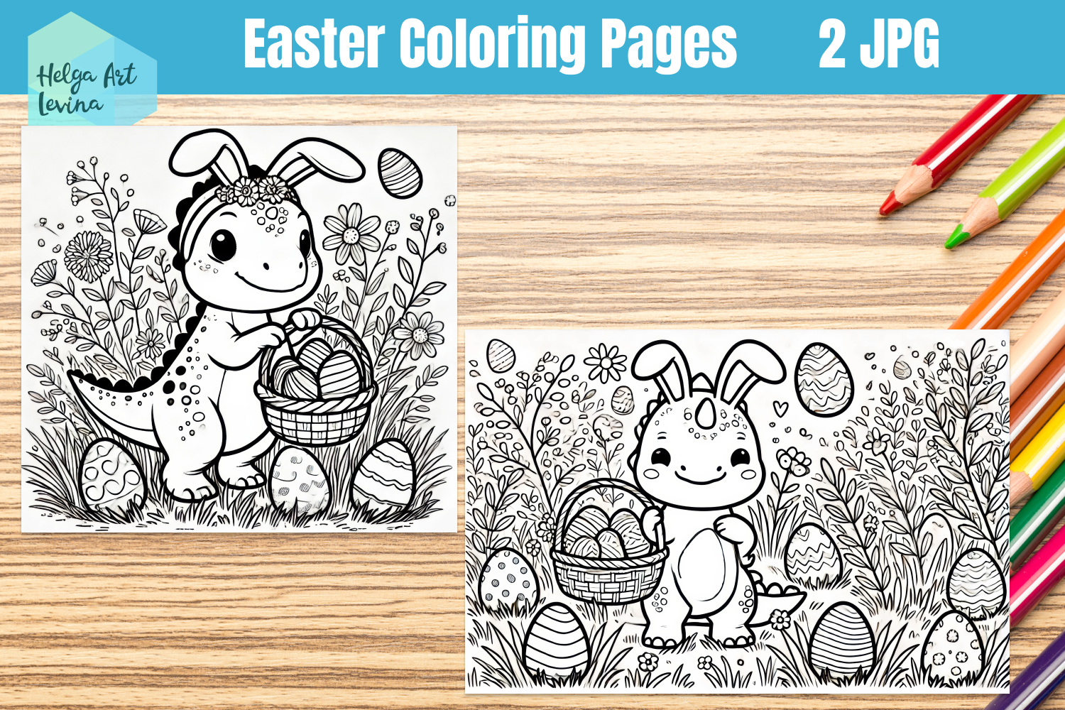 Easter Coloring Page. Kids coloring books product image 1