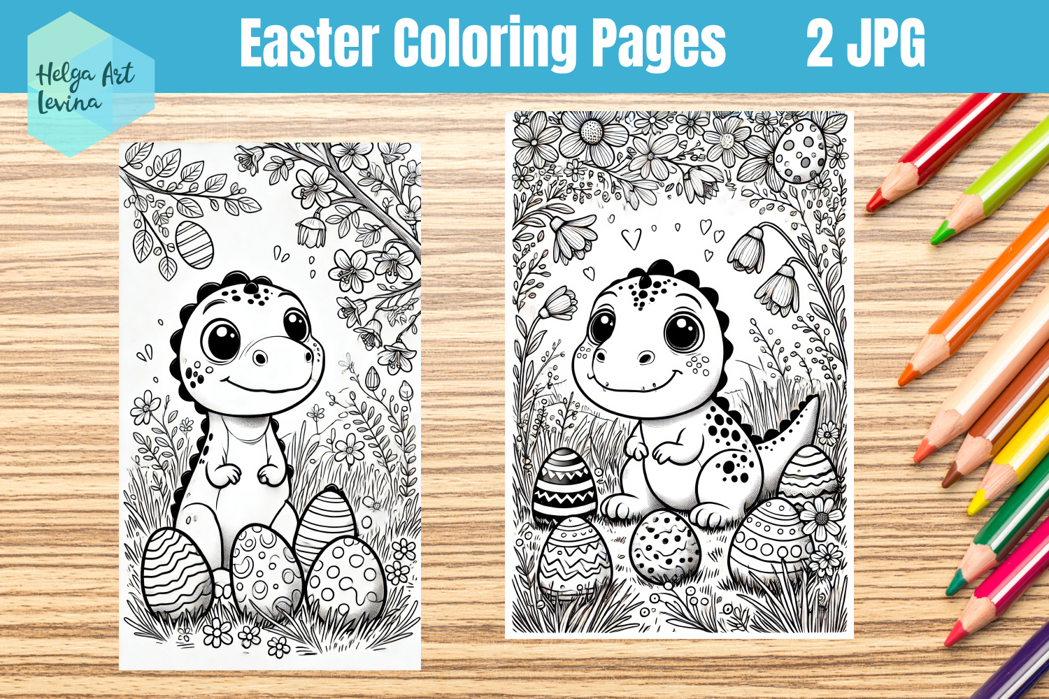 Easter Coloring Page. Kids coloring books product image 1