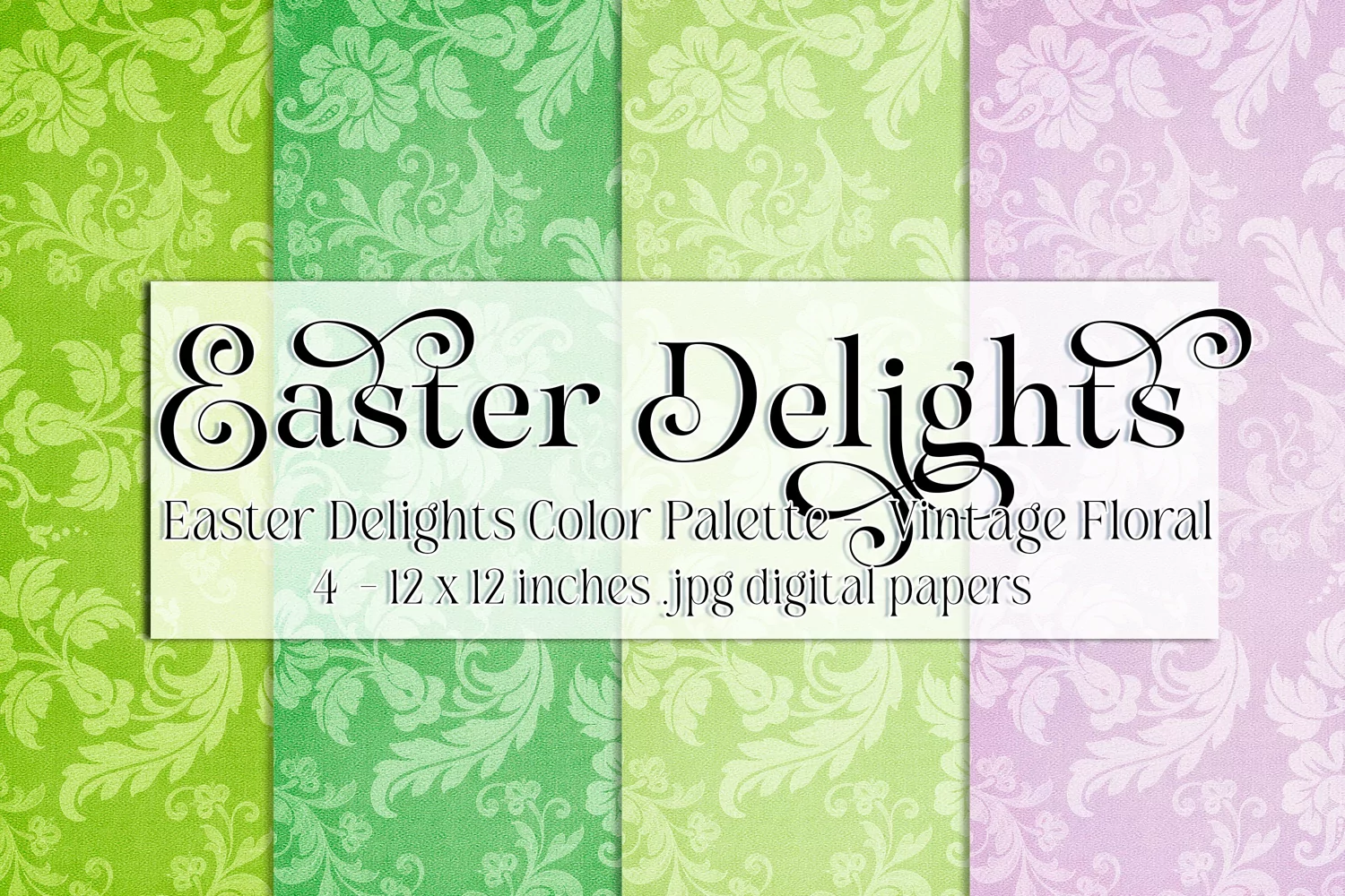Easter Background, Easter Delights CP Vintage Floral Papers product image 1