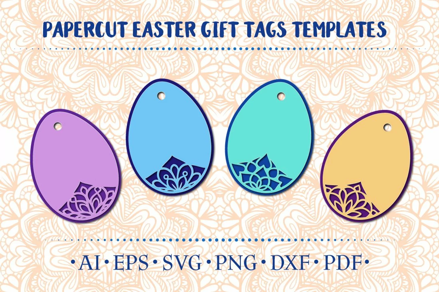 Papercut easter gift tags product image 1