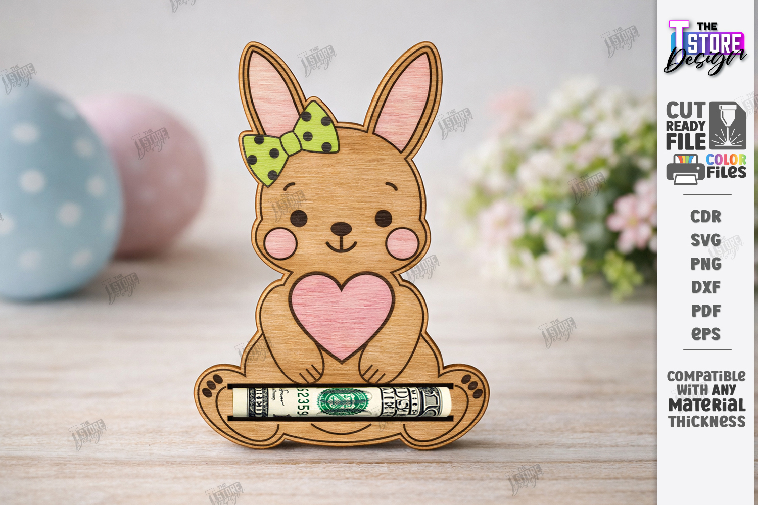 Easter Money Holder Laser Cut | Spring Gift Tag | Holiday product image 1