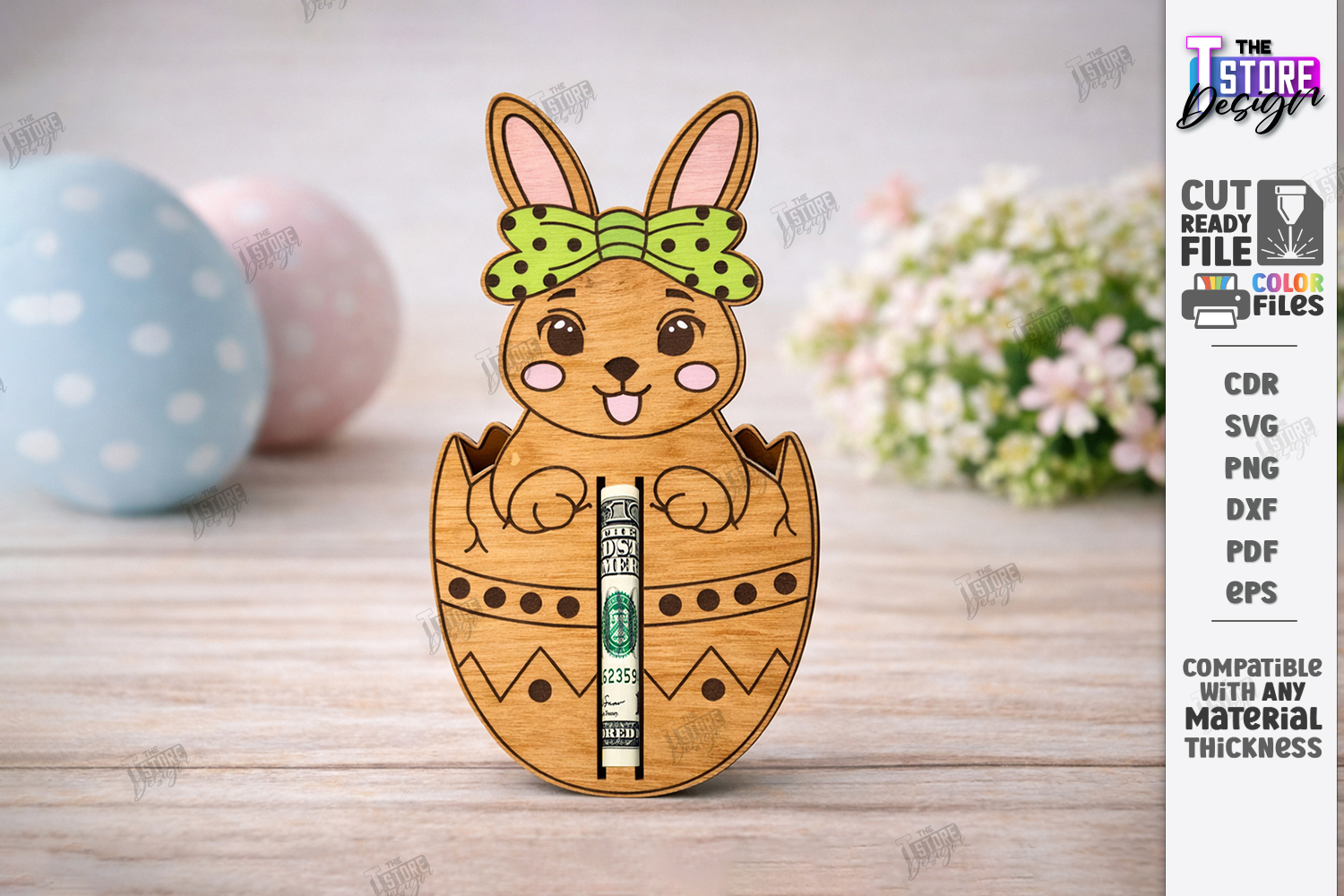 Easter Money Holder Laser Cut | Spring Gift Tag | Holiday product image 1
