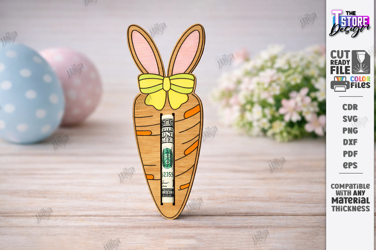 Easter Money Holder Laser Cut | Spring Gift Tag | Holiday product image 1