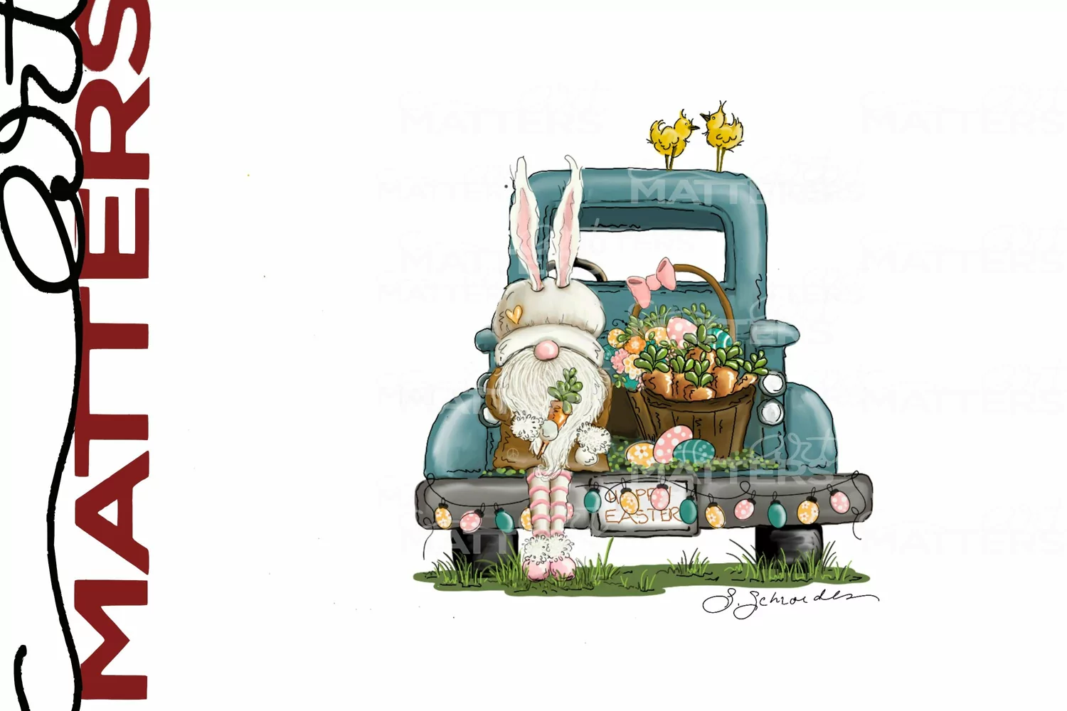 Easter Truck | Spring Gnome Sublimation - 300 DPI product image 1