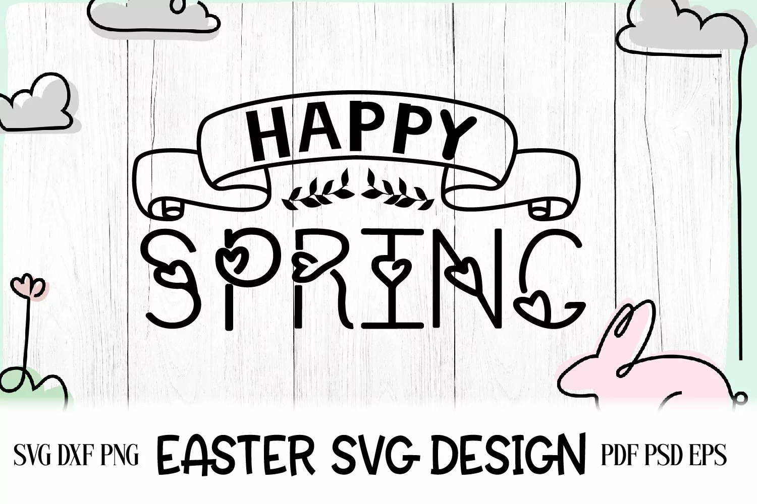 Spring Time. Happy Spring Easter SVG Design. product image 1