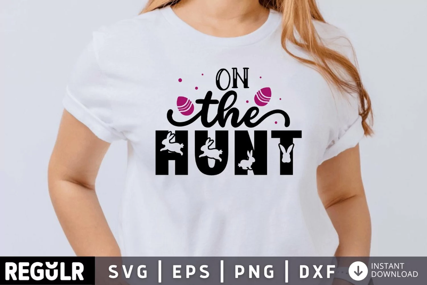 On the hunt SVG, Kids Easter SVG Design product image 1