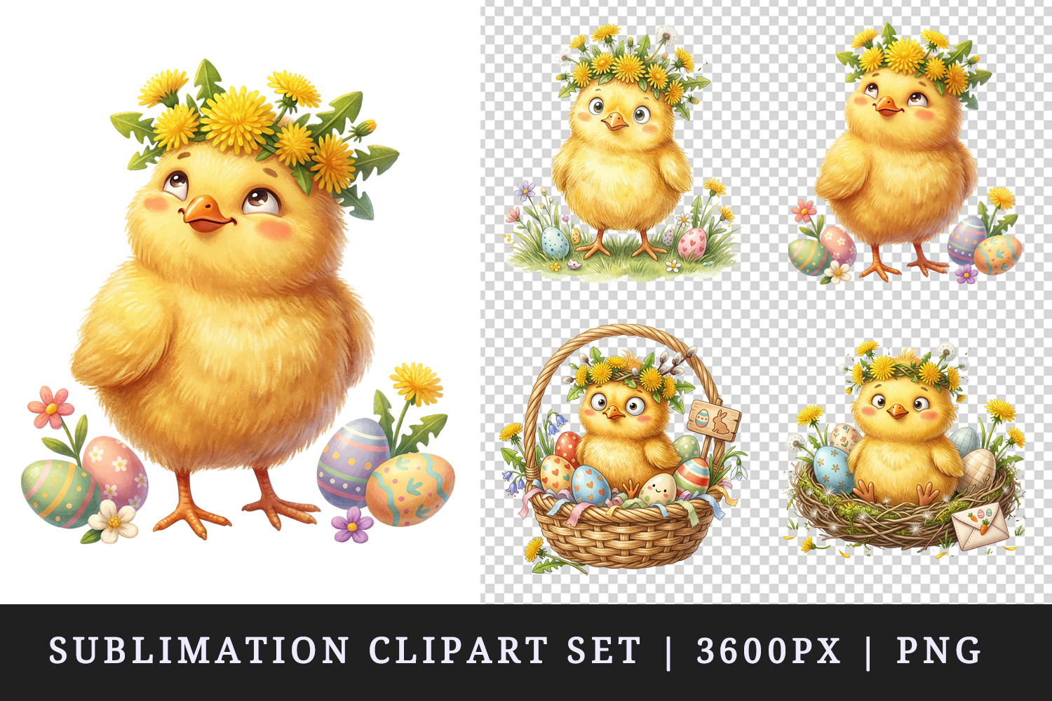 Easter clipart printable sublimation design png product image 1