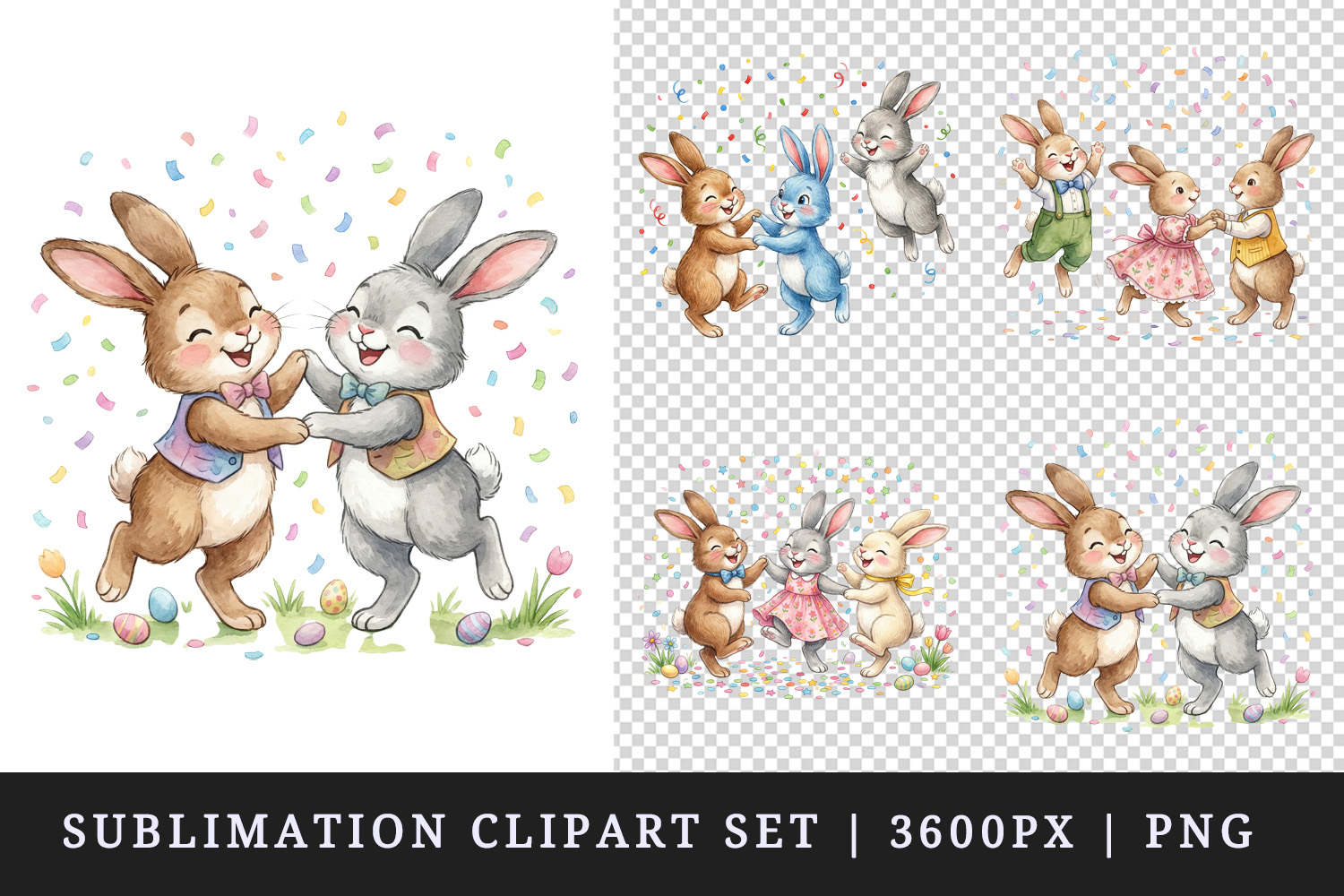 Easter clipart printable sublimation design png product image 1