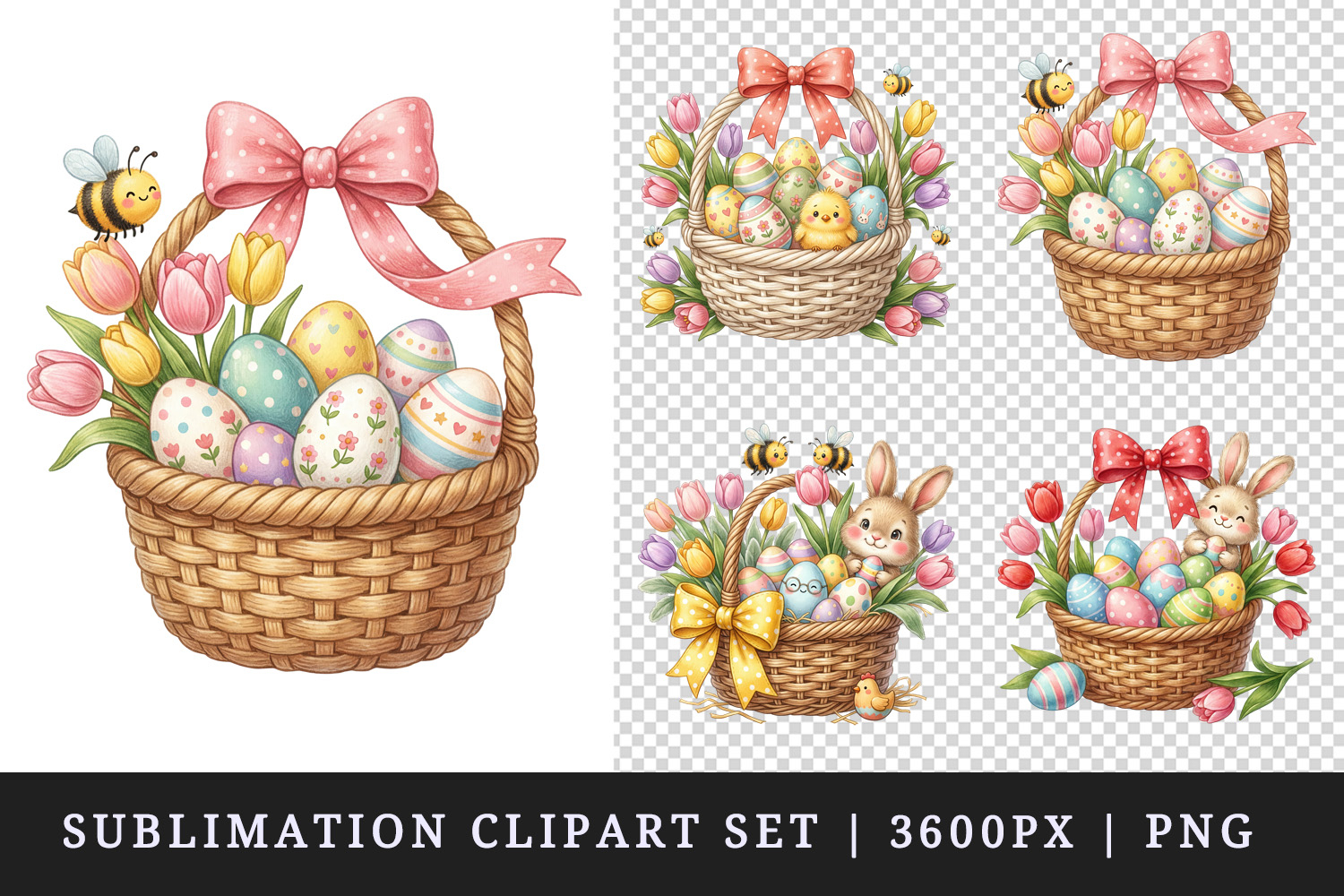 Easter clipart printable sublimation design png product image 1