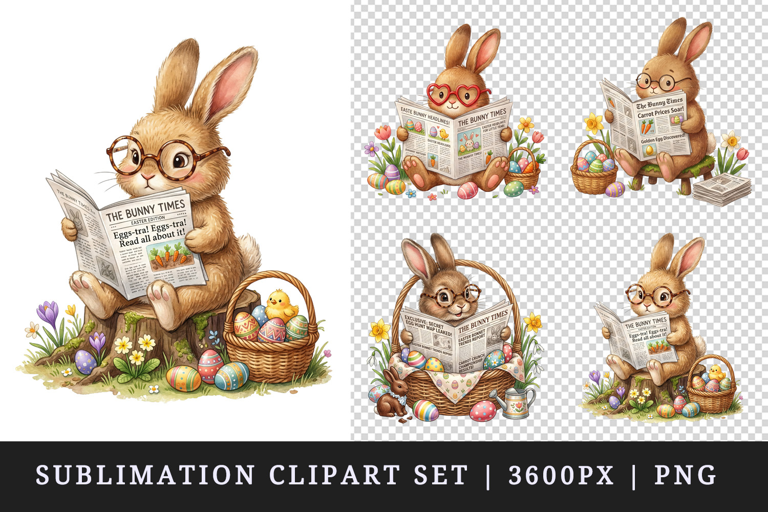 Easter clipart printable sublimation design png product image 1