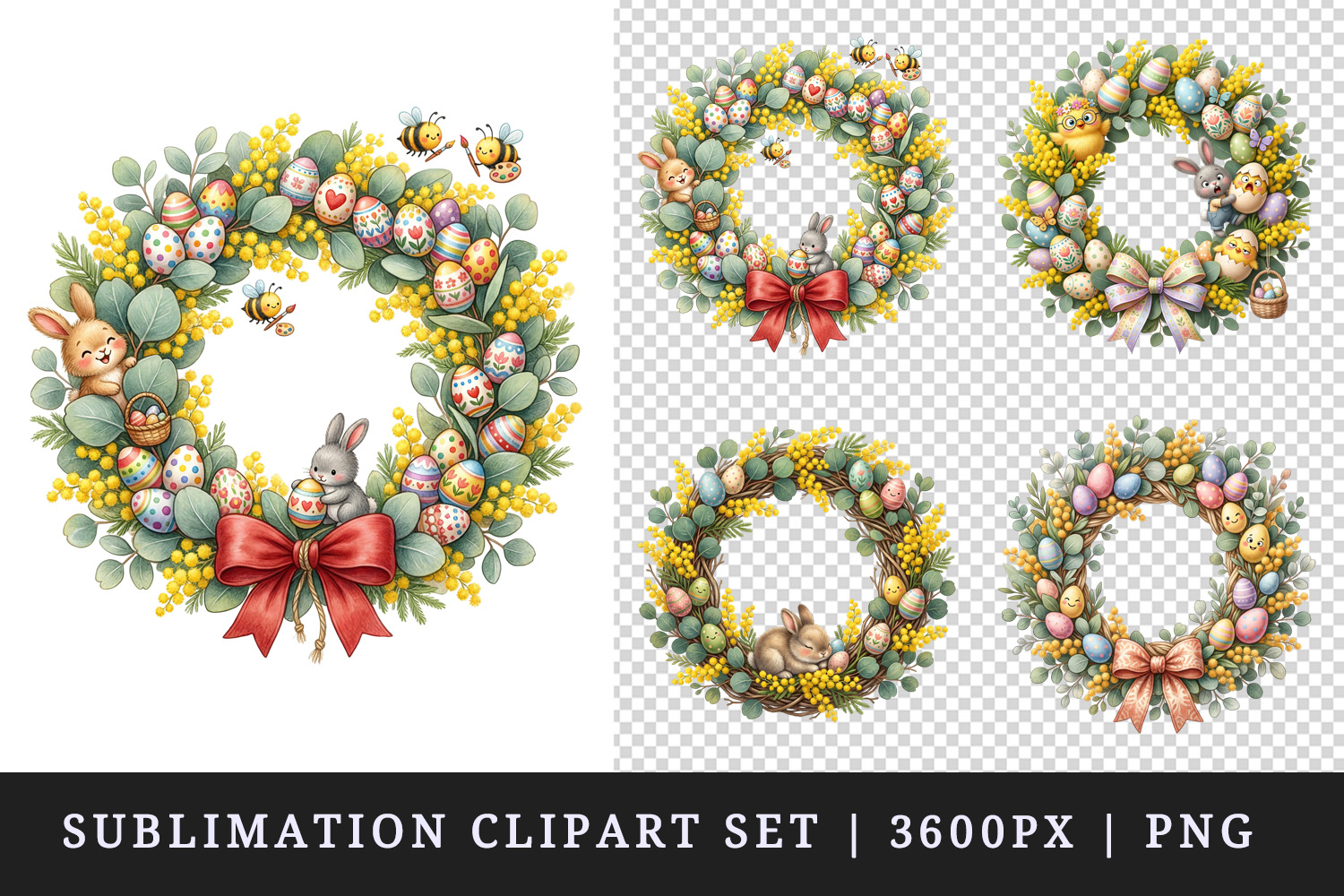 Easter clipart printable sublimation design png product image 1