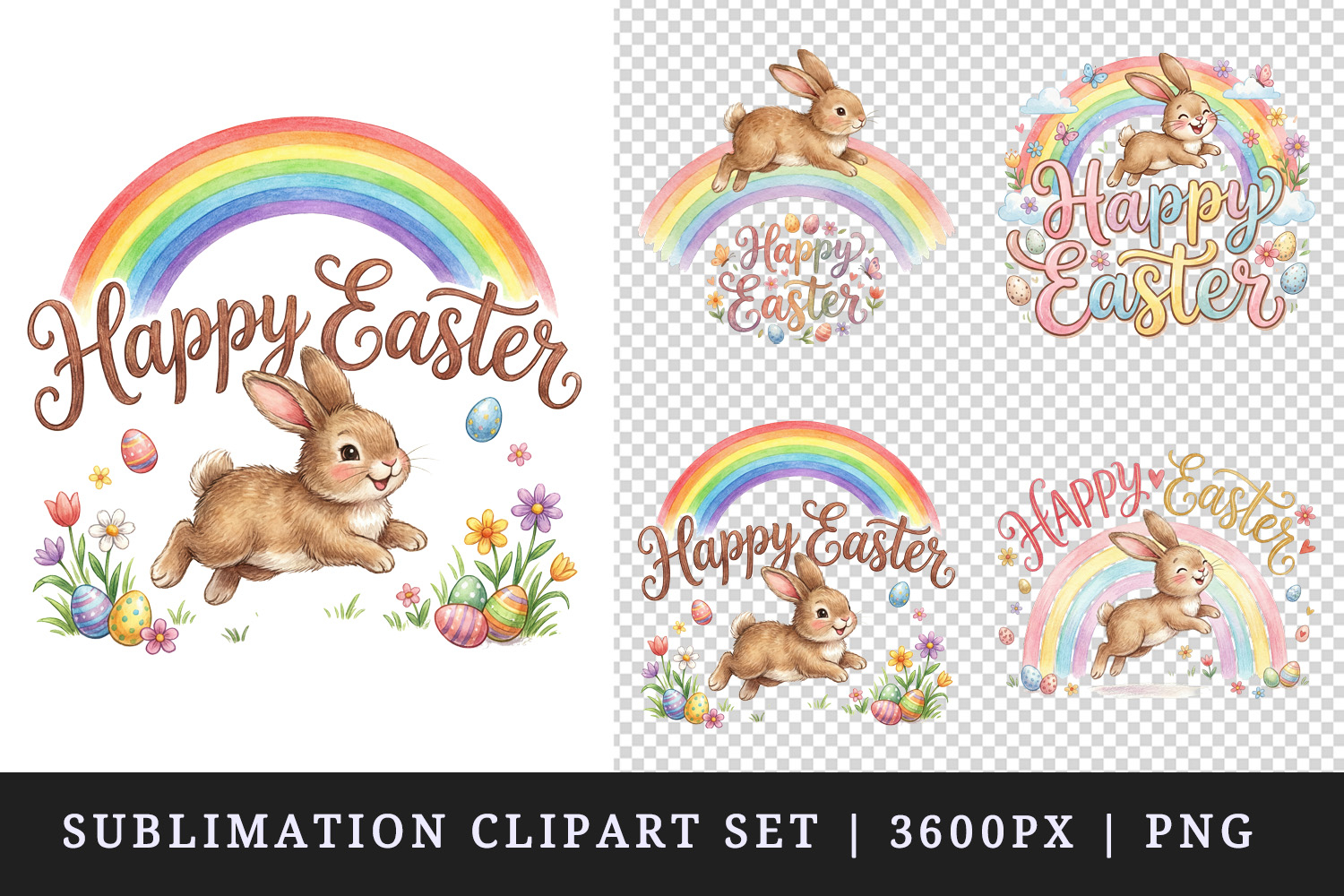 Easter clipart printable sublimation design png product image 1