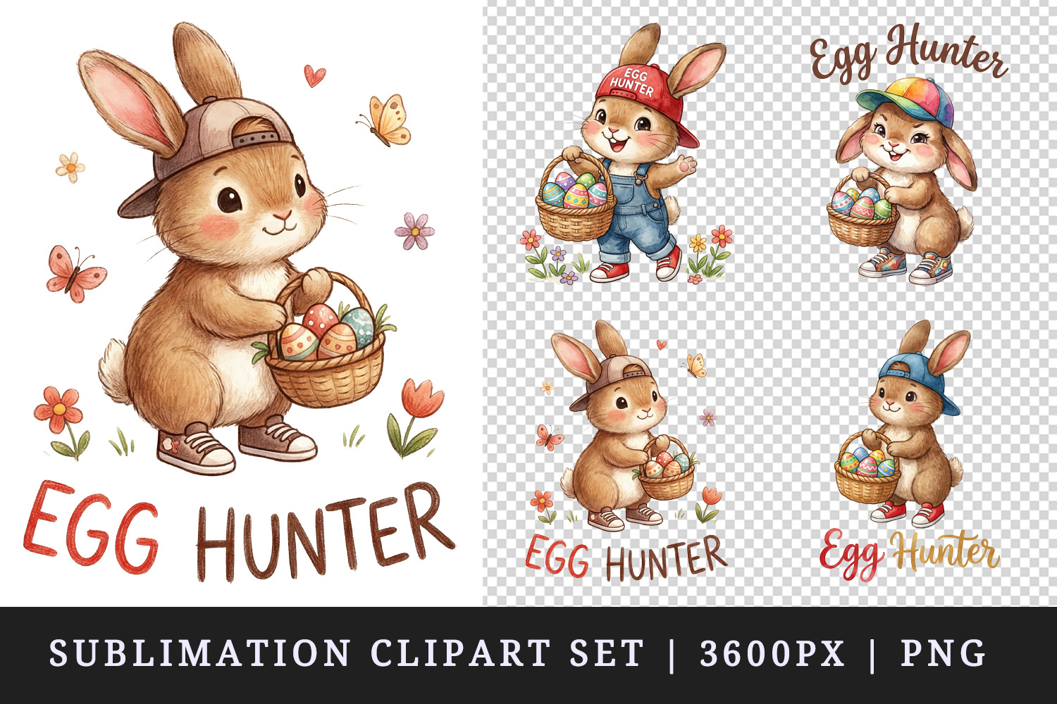Easter clipart printable sublimation design png product image 1
