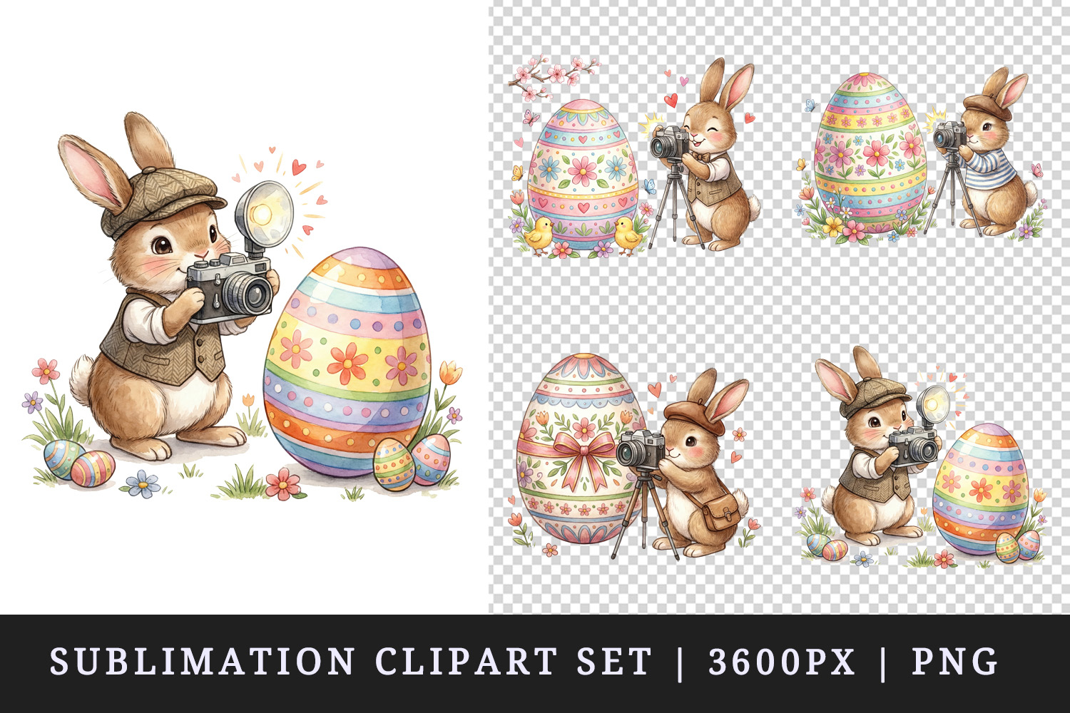Easter clipart printable sublimation design png product image 1