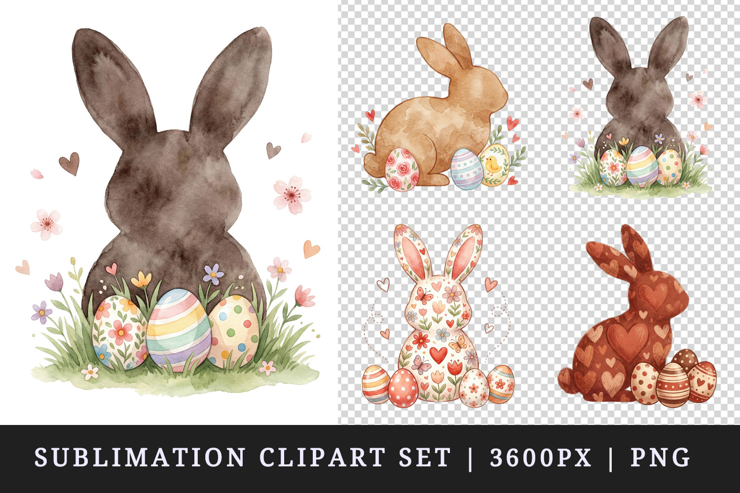 Easter clipart printable sublimation design png product image 1