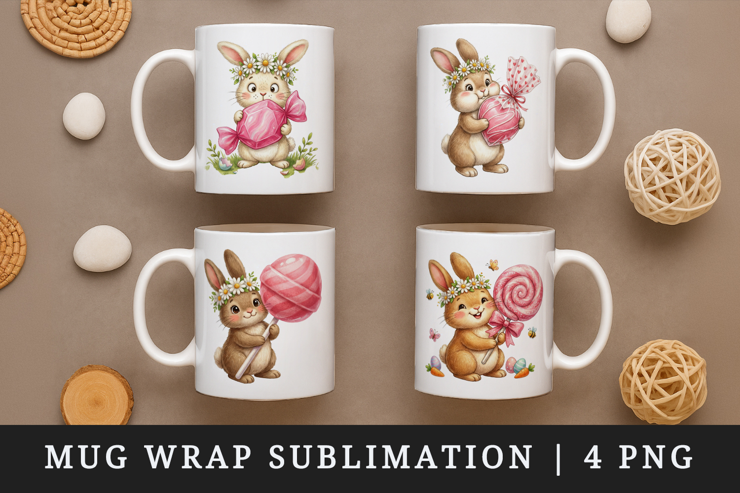 Easter mug wrap printable sublimation design product image 1