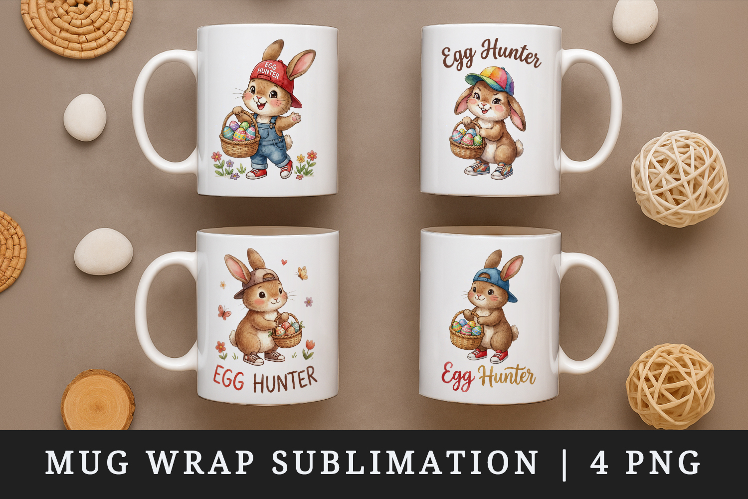Easter mug wrap printable sublimation design product image 1