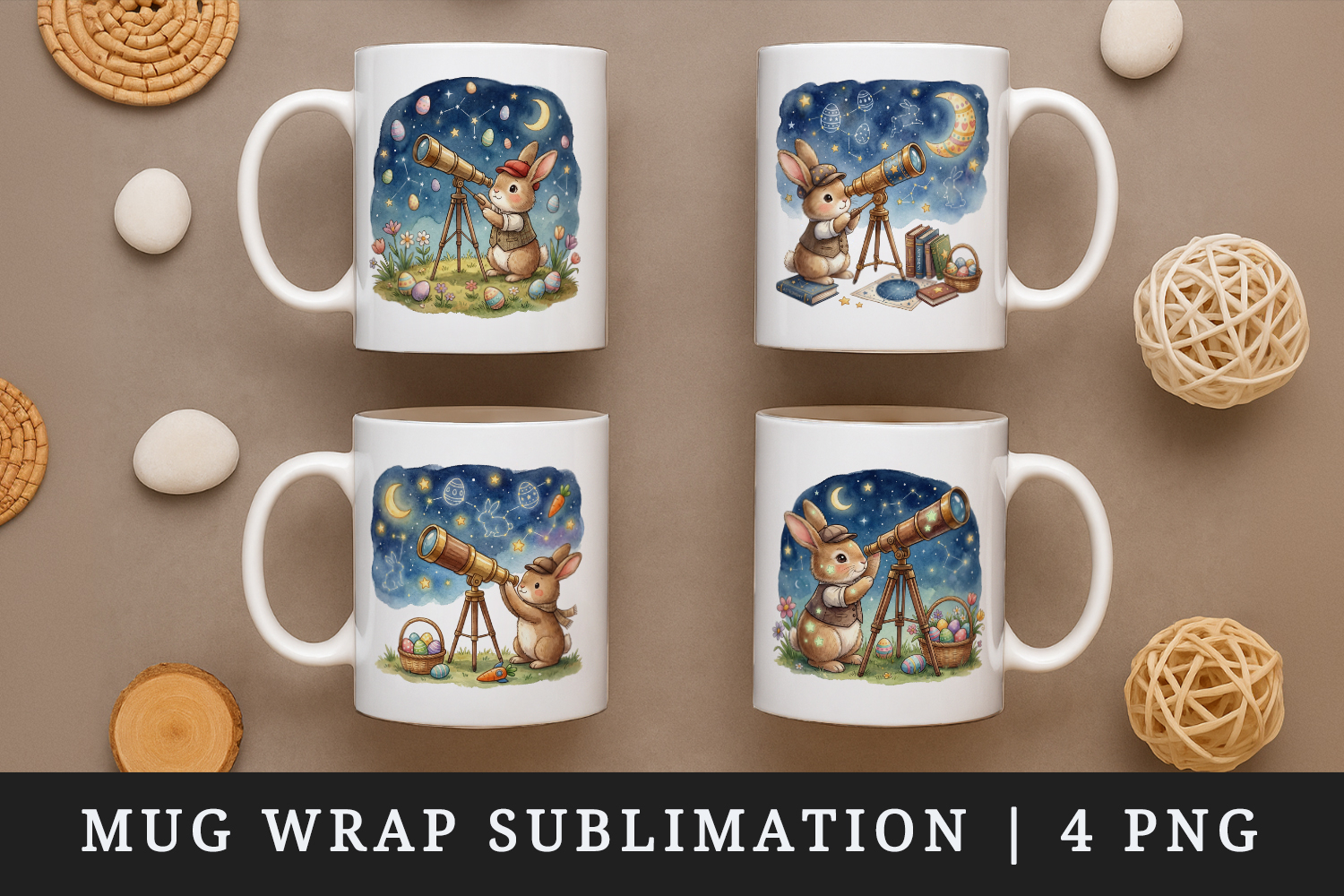 Easter mug wrap printable sublimation design product image 1
