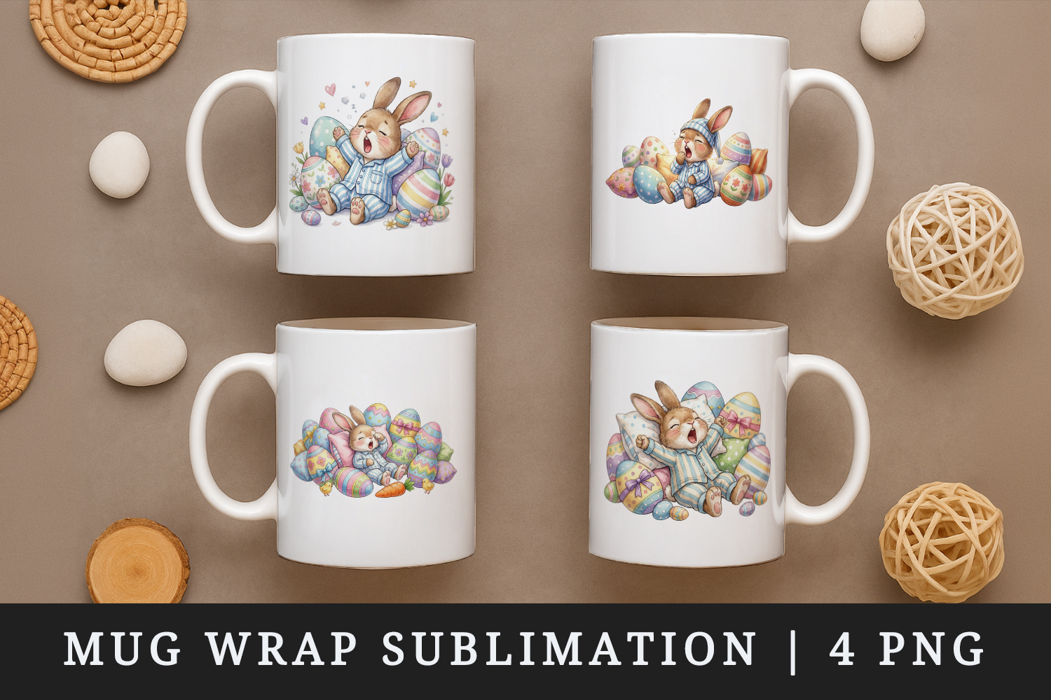 Easter mug wrap printable sublimation design product image 1