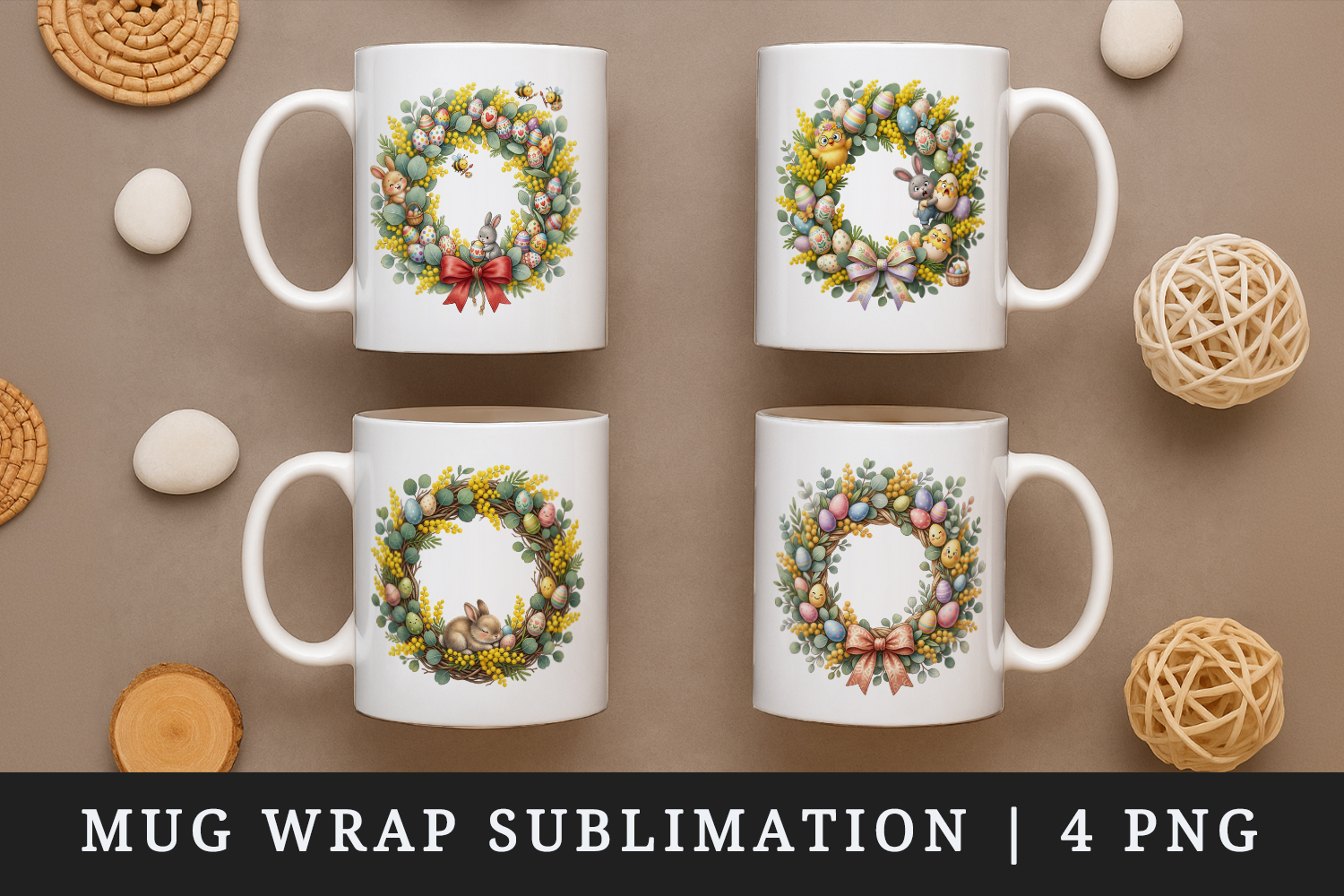 Easter mug wrap printable sublimation design product image 1
