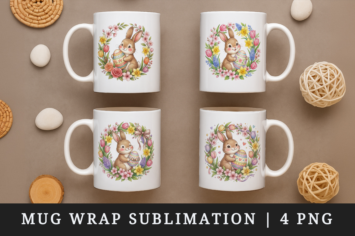 Easter mug wrap printable sublimation design product image 1