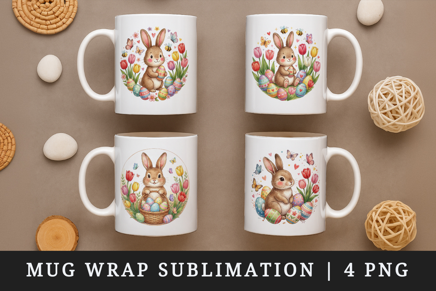 Easter mug wrap printable sublimation design product image 1
