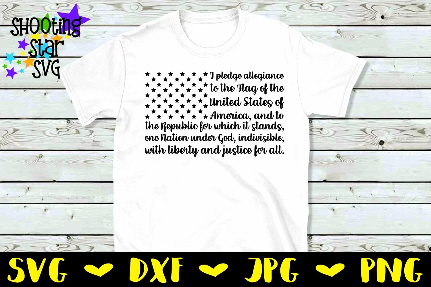 Pledge of Allegiance American Flag - Fourth of July SVG product image 1