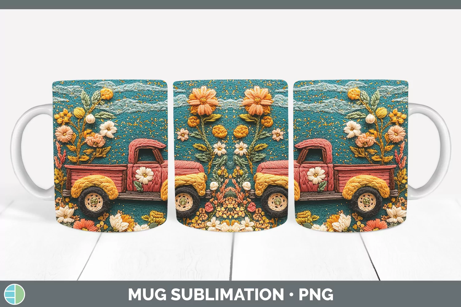 GorgeousEmbroidery Mug Wrap design.
