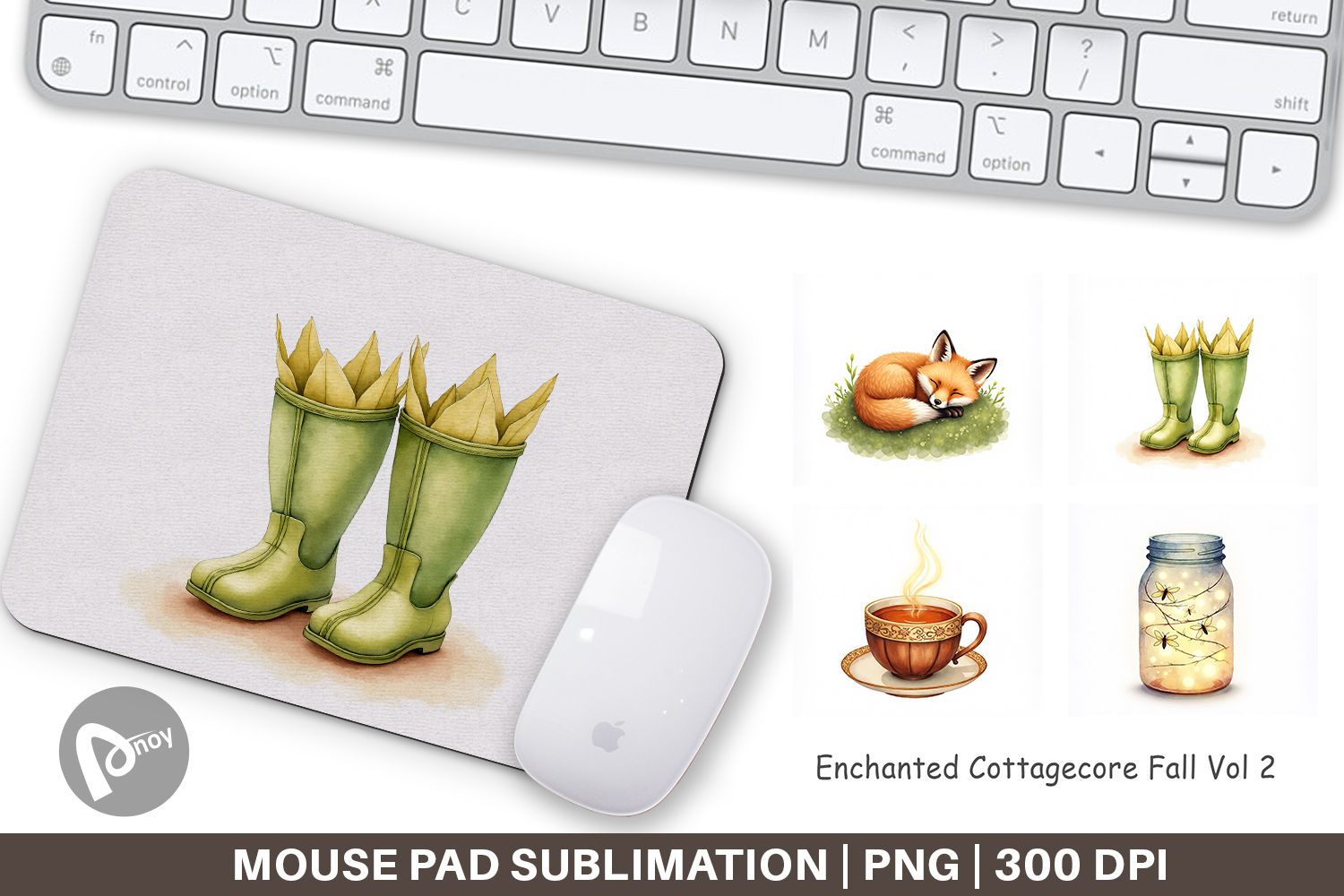 Mouse Pad Enchanted Fall Cottagecore product image 1