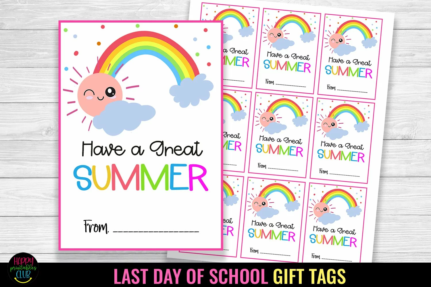 END OF SCHOOL STUDENT GIFT TAGS I LAST DAY OF SCHOOL GIFT TAGS