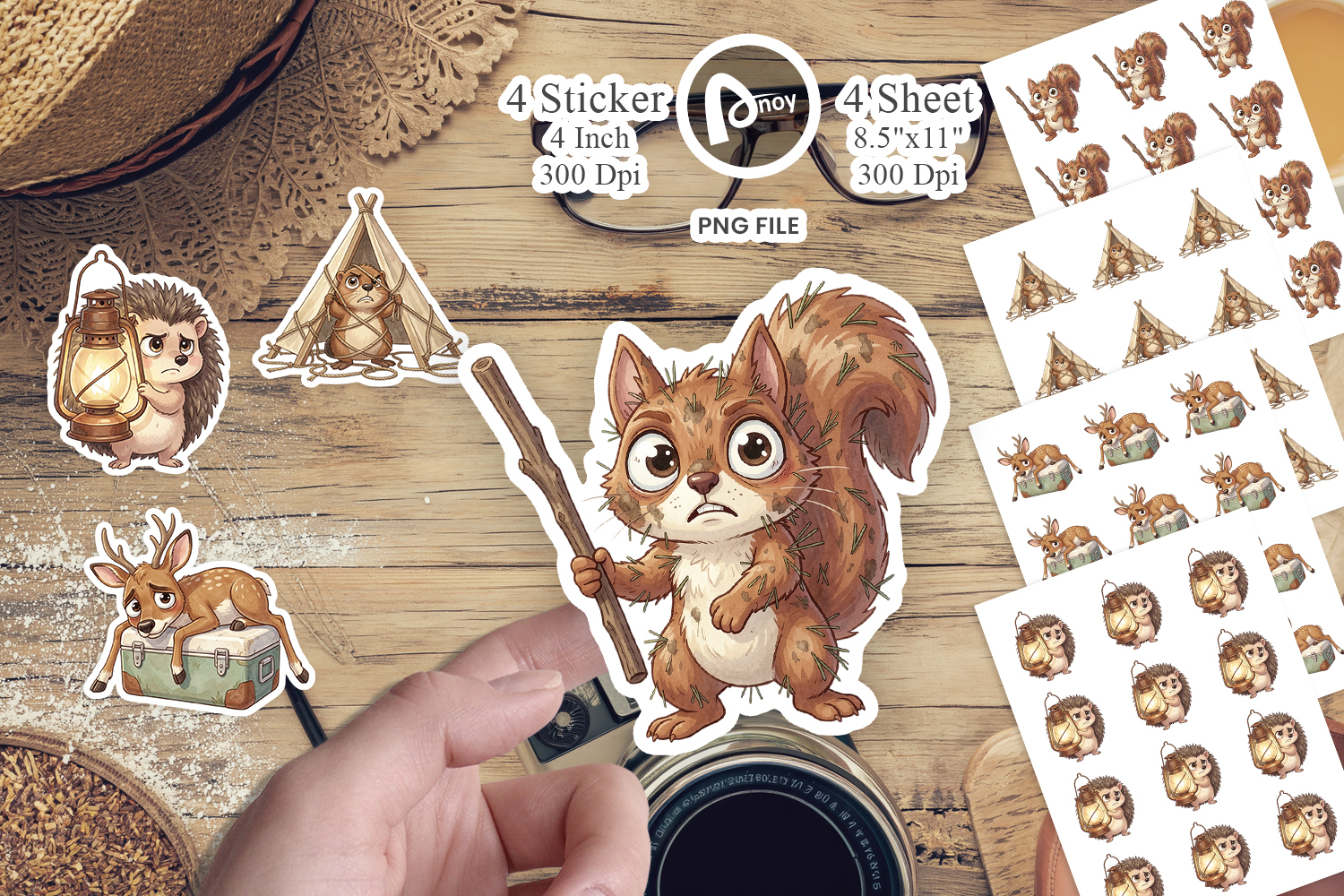Exhausted Hiker Animal Sticker product image 1