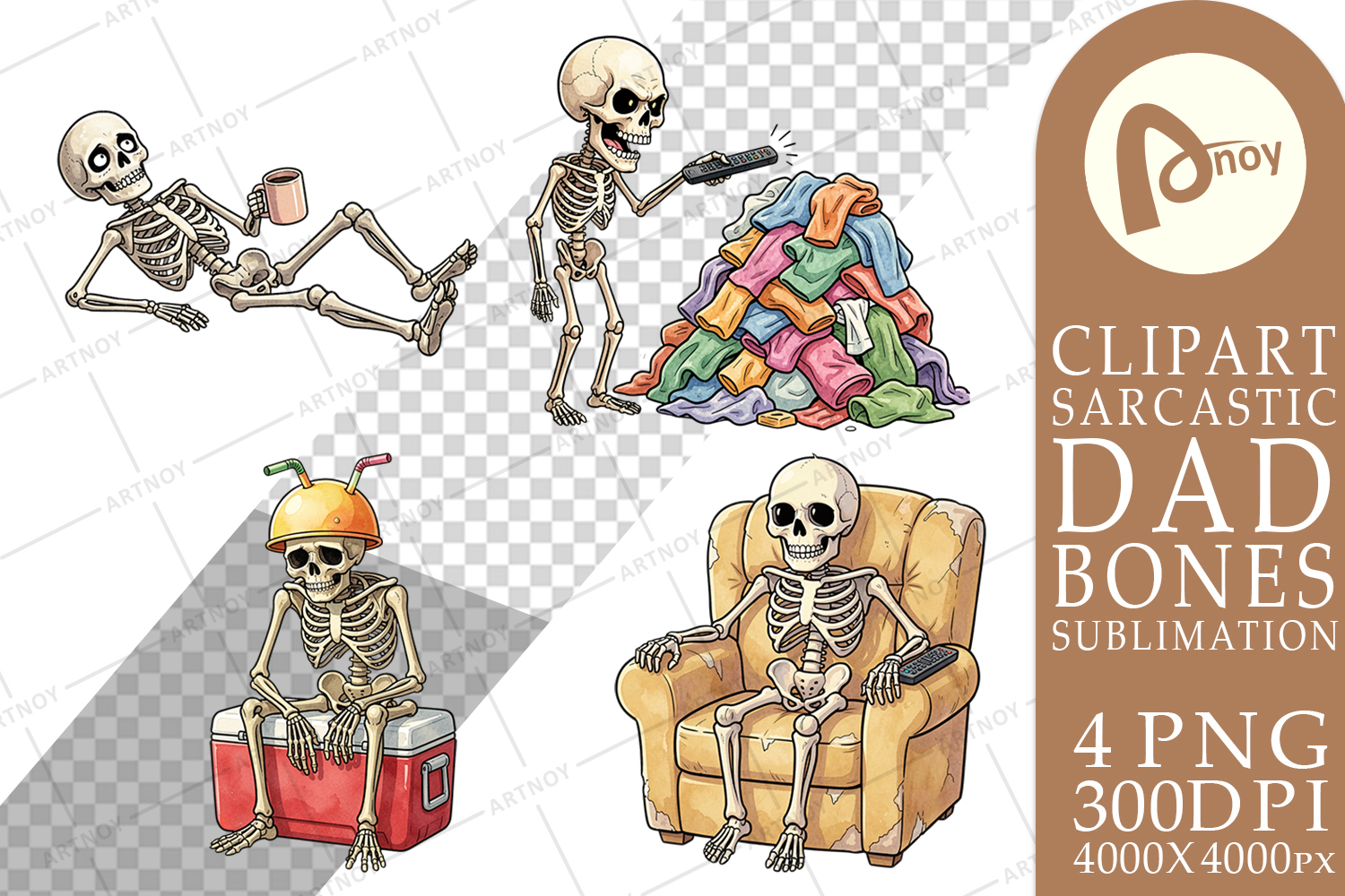 Exhausted Lazy Dad Bone Sublimation product image 1