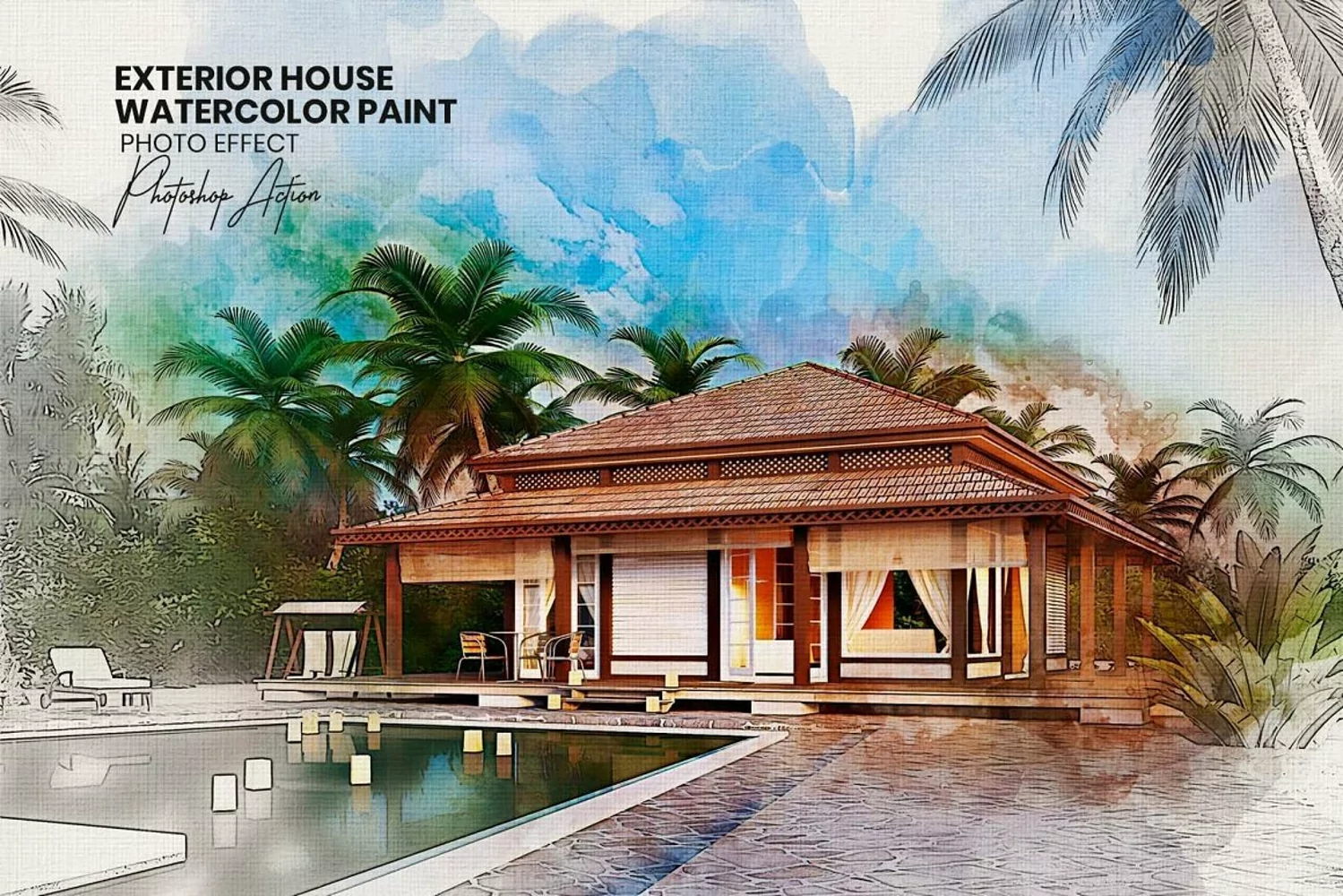 Exterior House Watercolor Painting product image 1