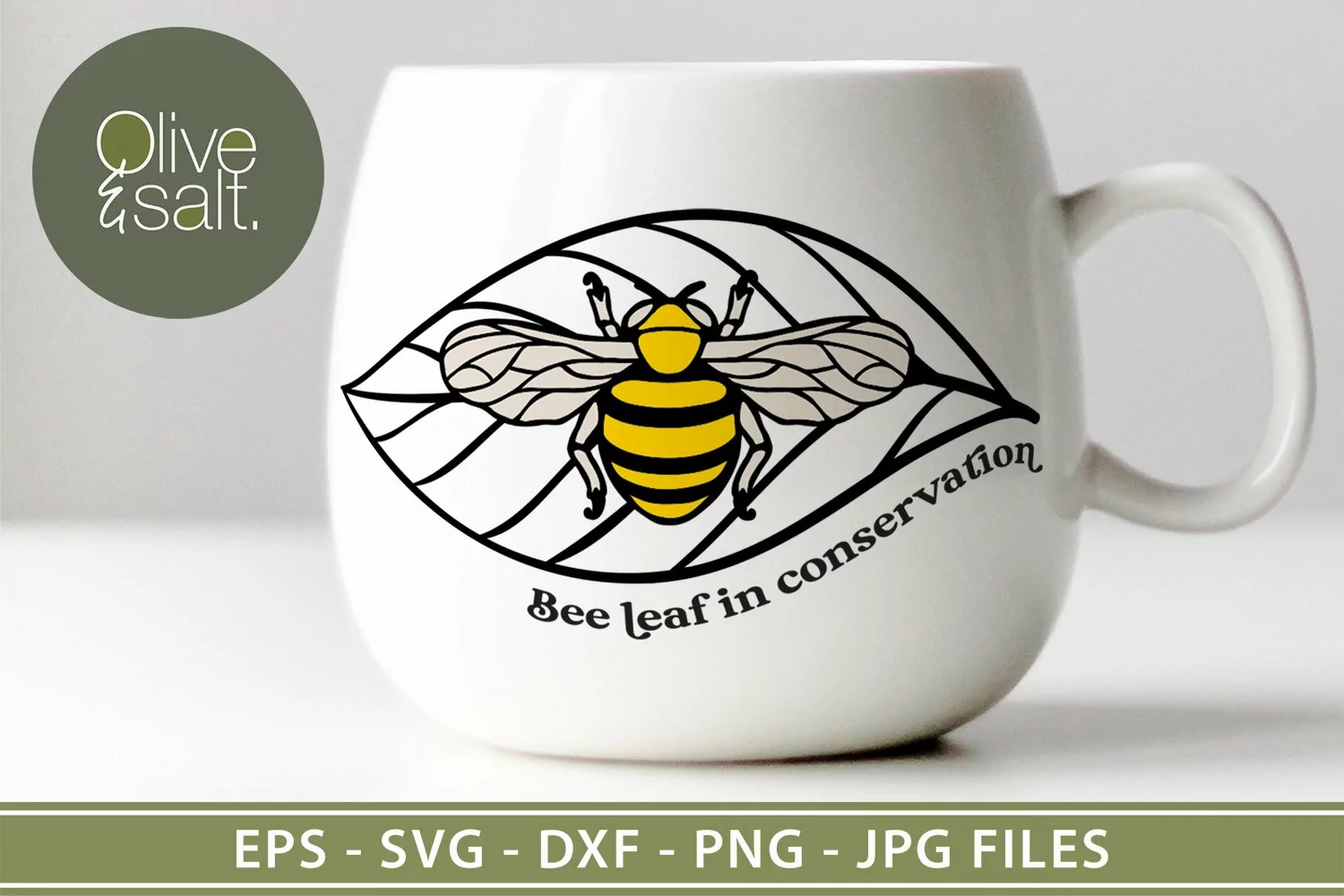 Bee leaf in Conservation, save the bees, bee quote svg product image 1