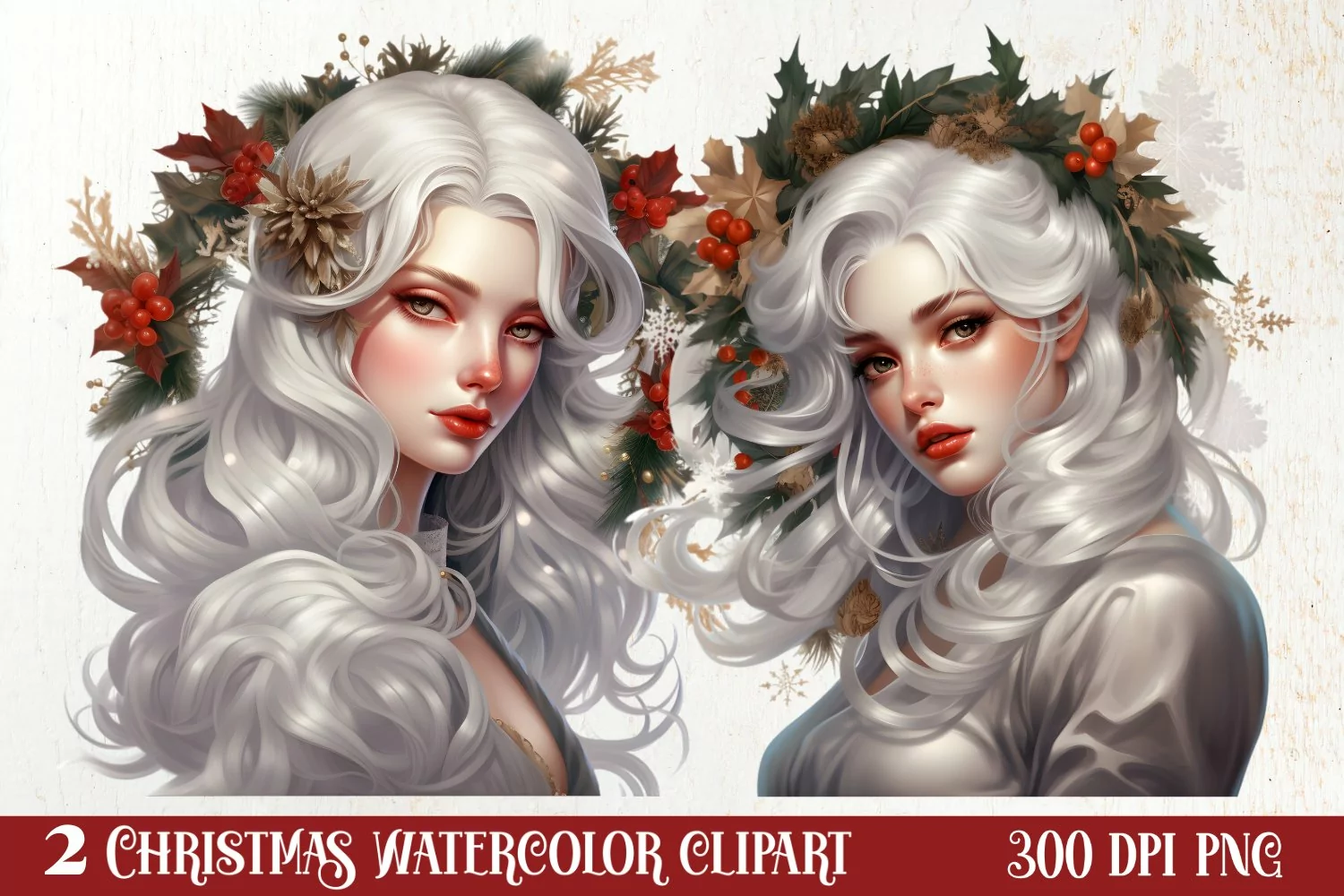 Fairy Christmas Collection Sublimation Clipart product image 1