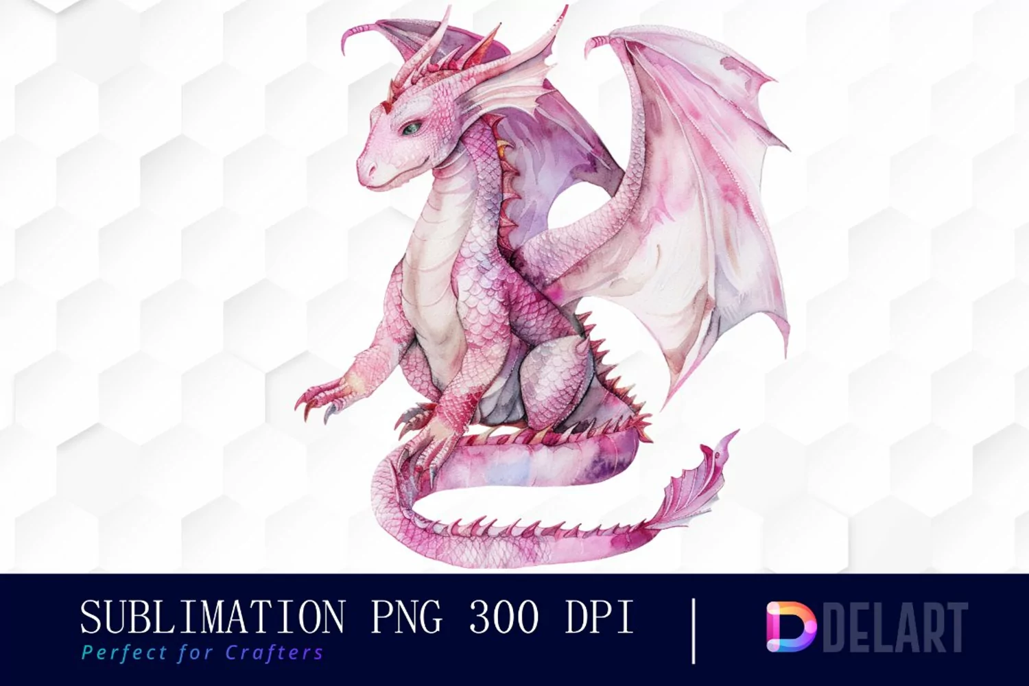 Fairy Dragon Sublimation PNG Clipart product image 1