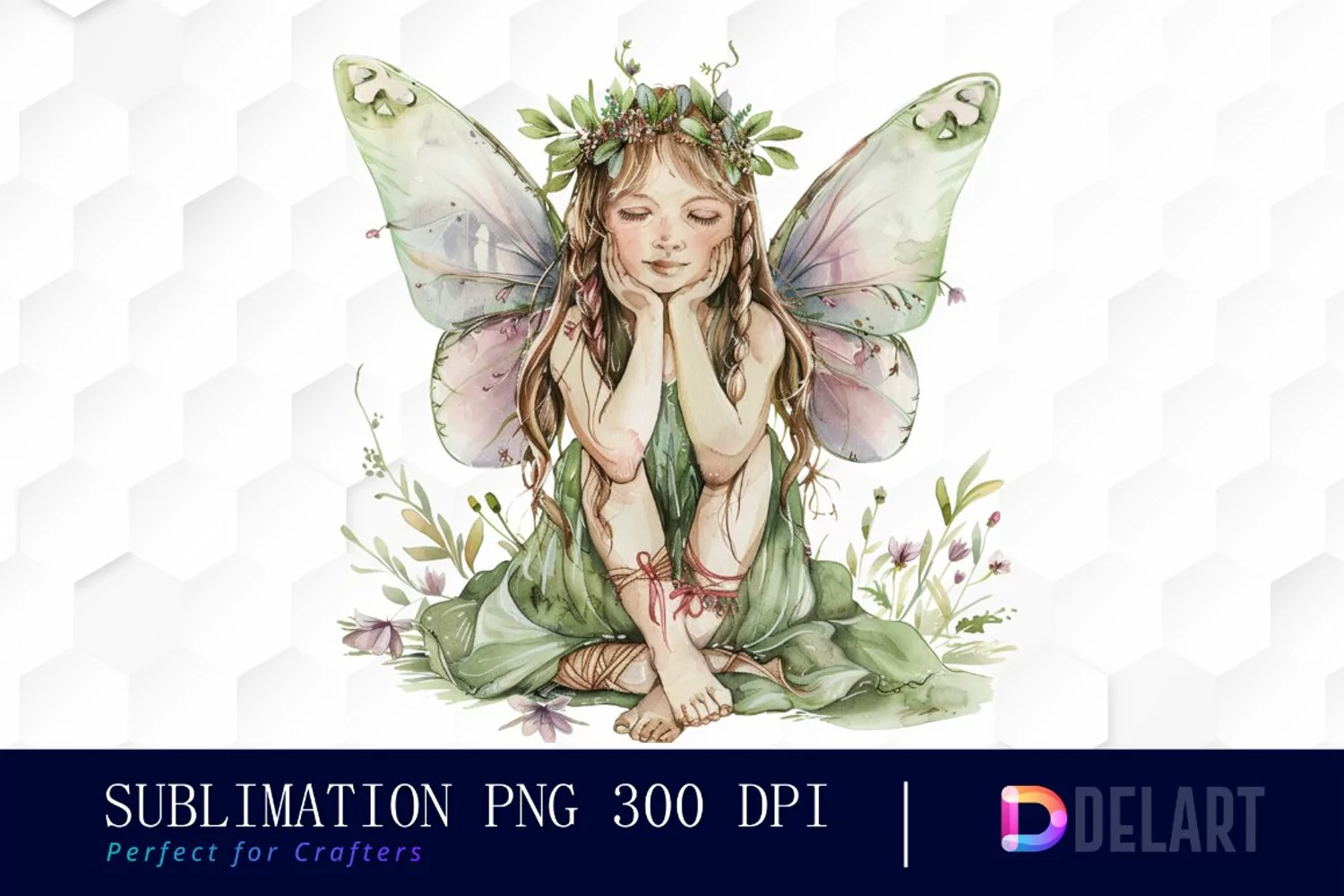 Fairy Girl Watercolor Clipart product image 1